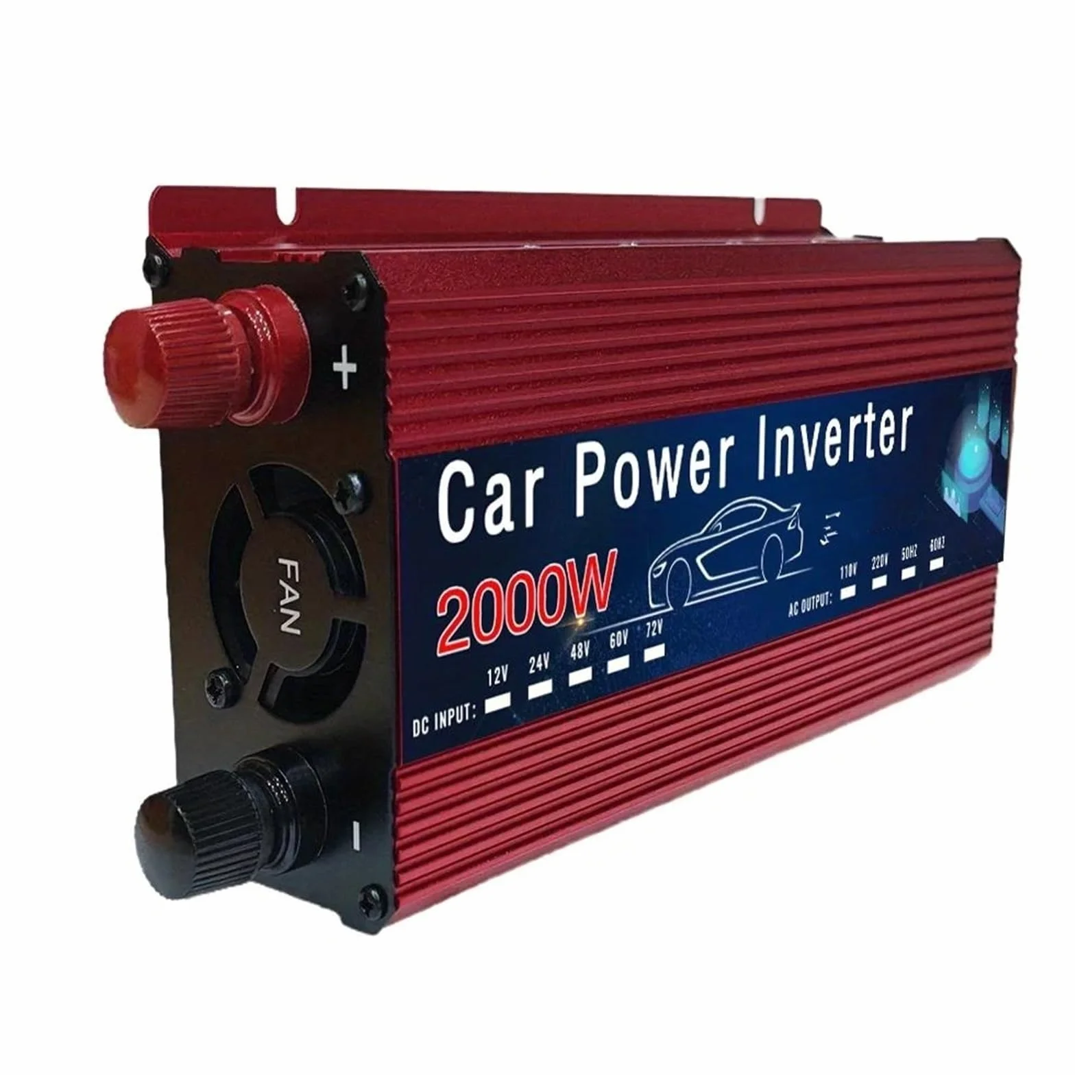 Inversor Inversor De Corriente para Coche De 12V Y 220V Doble USB 500W 1500W 2000W con Enchufe Universal Solar para Teléfono Y Portátil(500W)