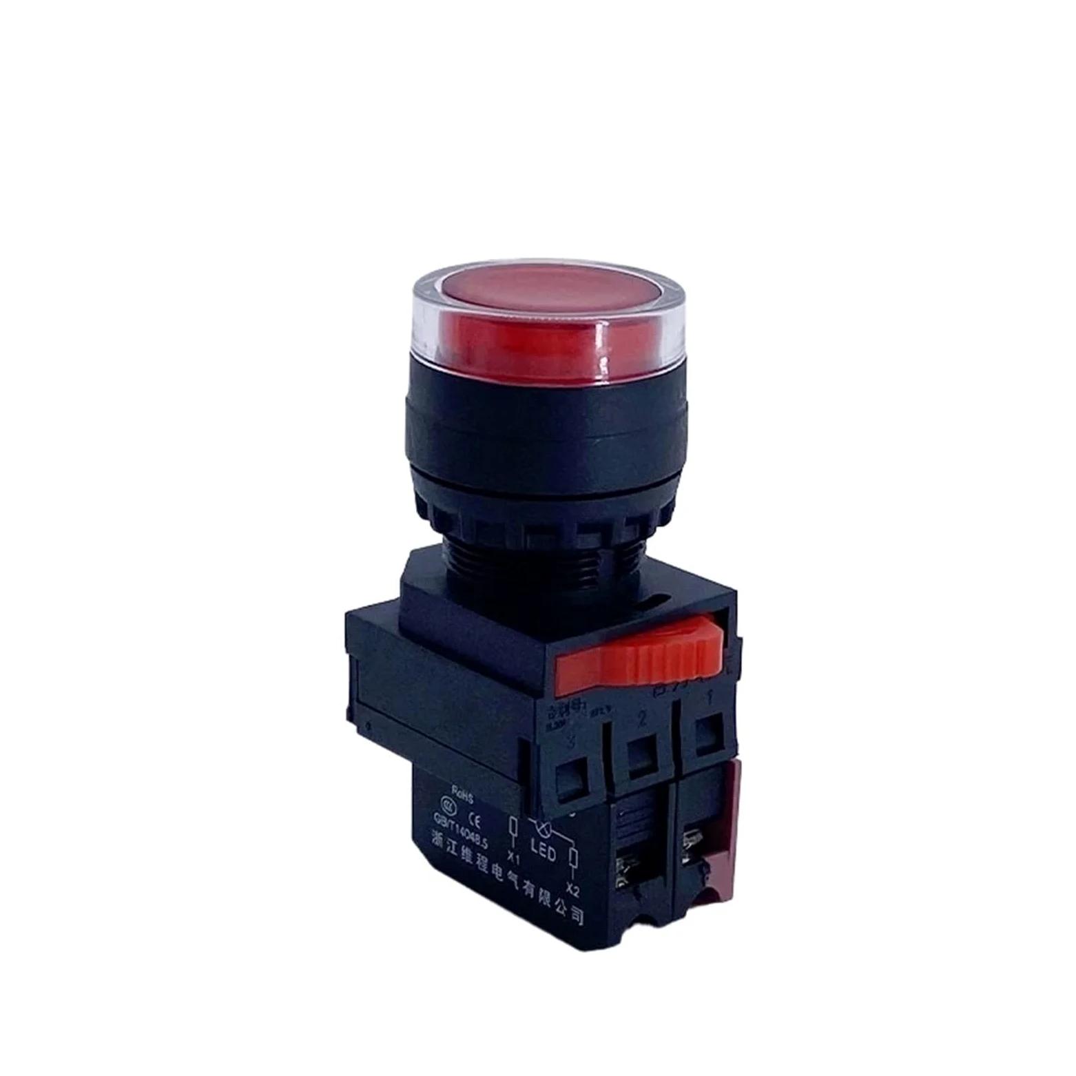 10 Uds interruptor de botón iluminado LA38-10D reinicio momentáneo autobloqueo inicio parada Control de potencia 22mm LAY38S(Blue,SELF LOCKING_1NO_220V AC DC)