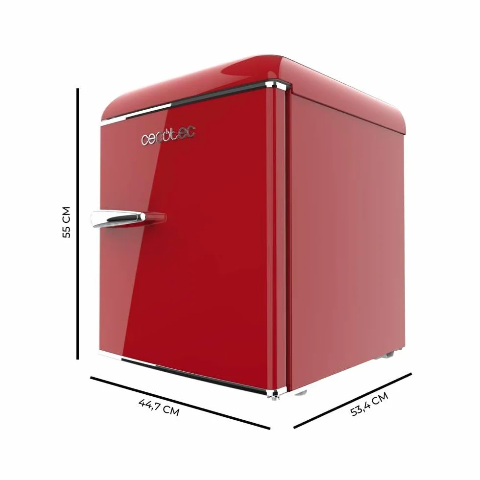 Cecotec Bolero CoolMarket TT Origin 45 Mini Nevera Frigorífico Retro Sobremesa 45L Rojo