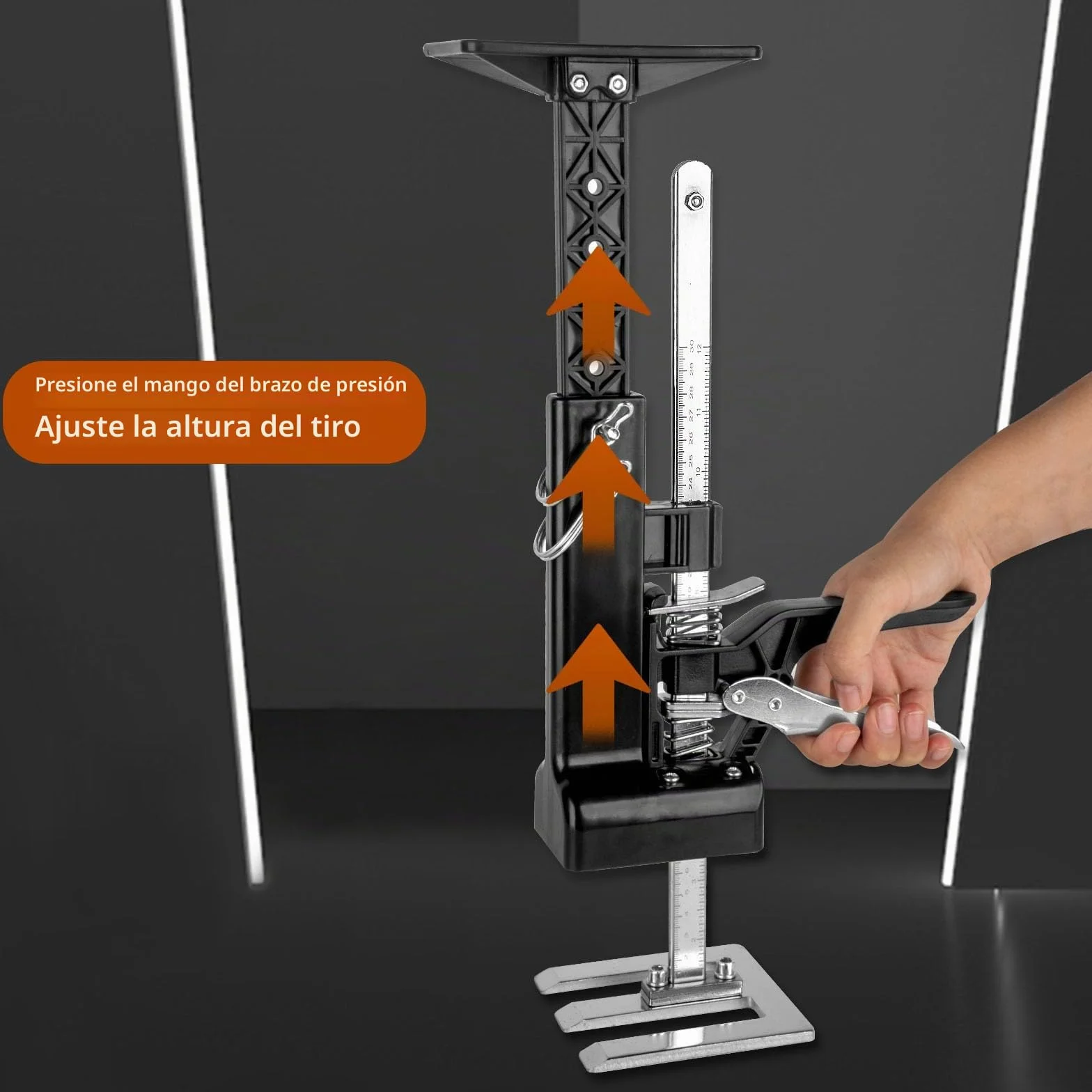 Brazo ahorrador de trabajo,2 piezas Elevador de Tablero de Puertas Duradero Con Escala,Hasta 880 lbs/400 kg, Multifunción Levantador de Azulejos,Para Puertas,Armarios,Azulejos de Pared,39cm