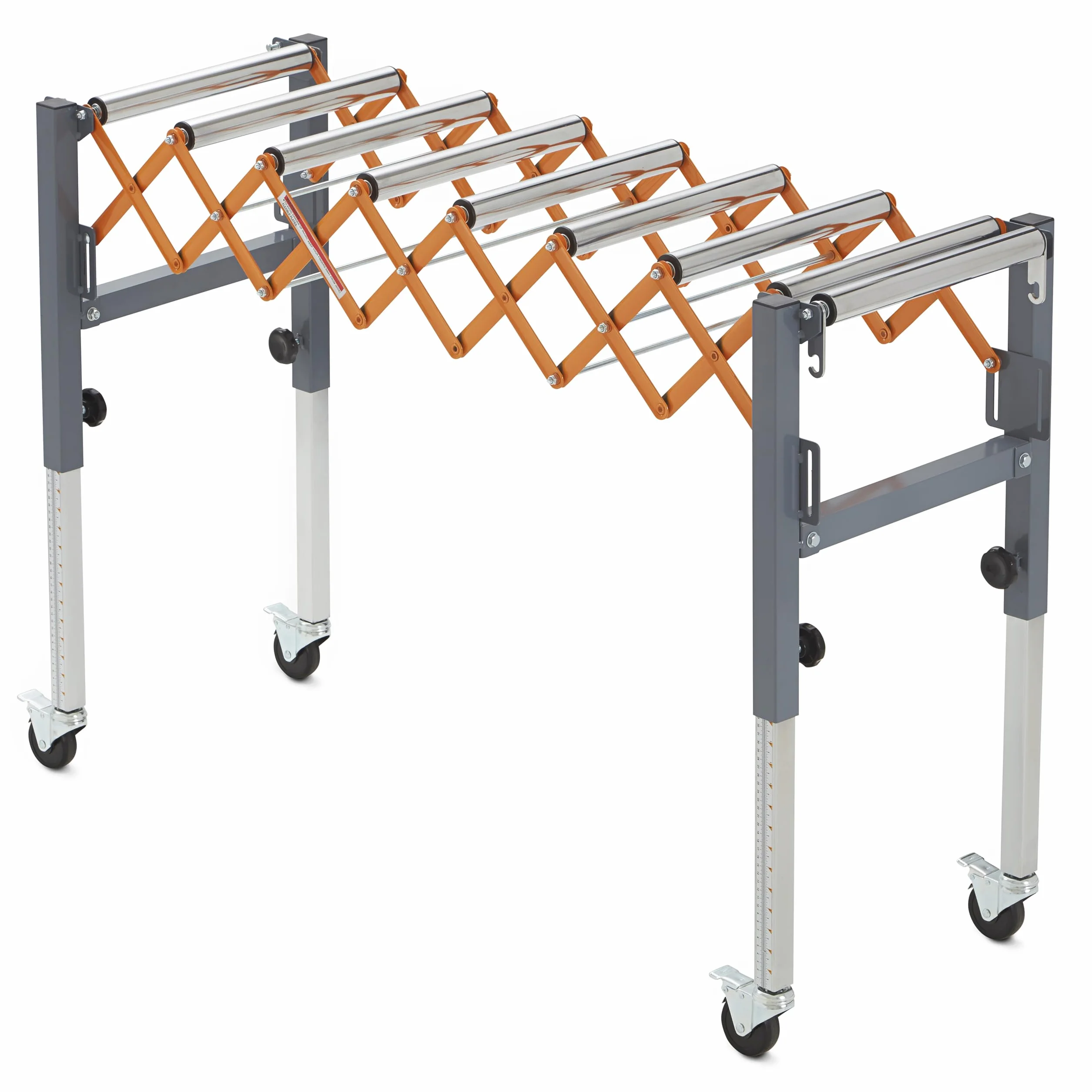 Bora Portamate - Soporte de Rodillo transportador Ajustable, Soporte de Entrada/Salida, transportador de Gravedad expandible, Capacidad de Peso de 135 kg, Ruedas giratorias de Bloqueo, PM-2700