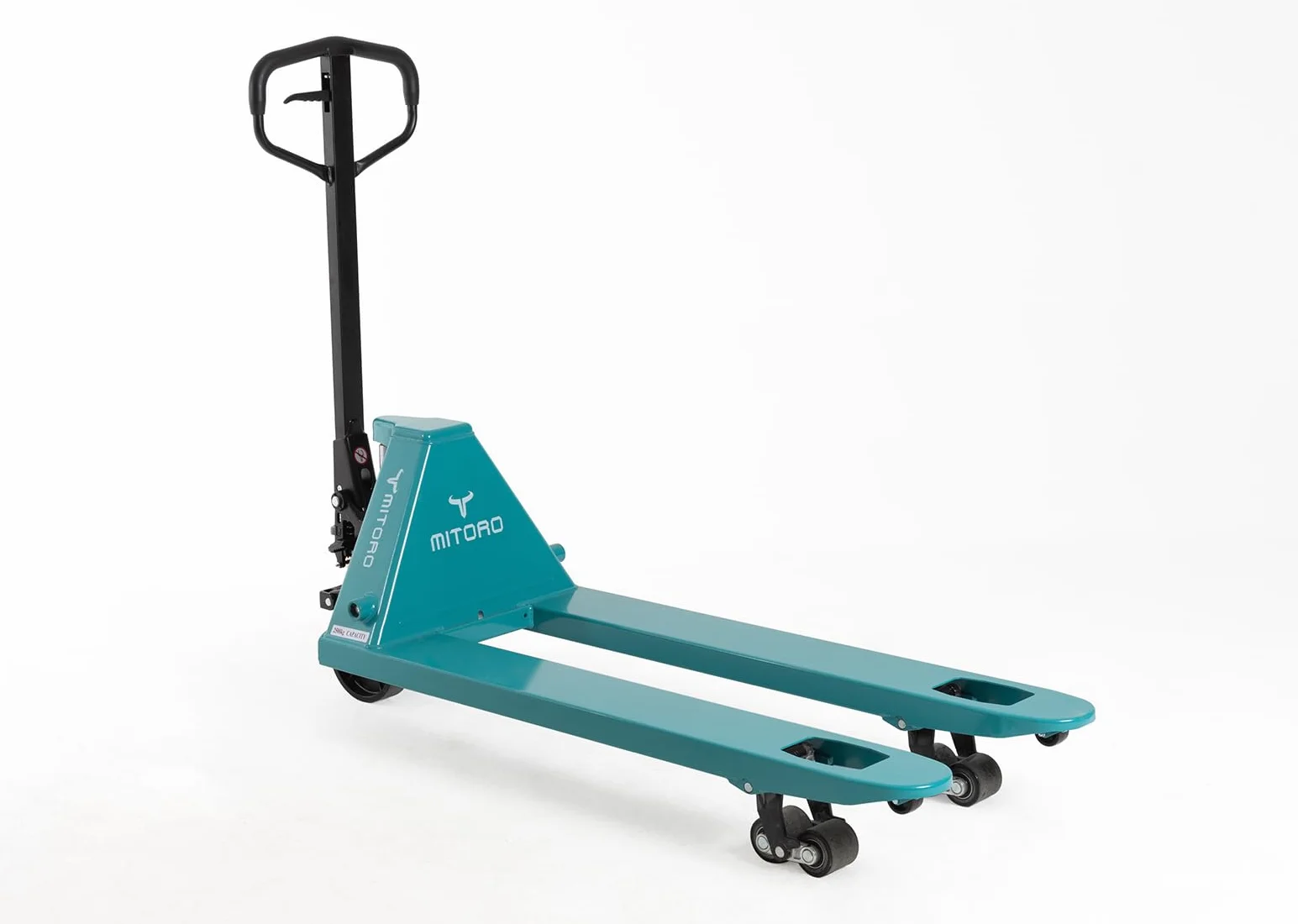 Transpaleta Manual Industrial MiToro - 2500kg - Horquillas 550x1150mm – Elevación 75-190mm - Ruedas Poliuretano PU - Bomba Hidráulica Profesional – Mango en Caucho – Almacén Logística