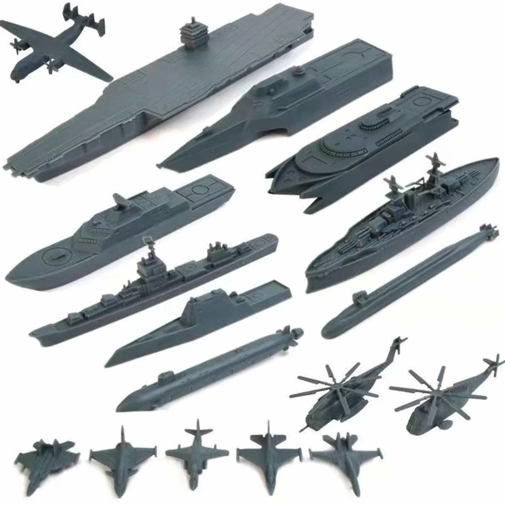 Portaaviones Juguete 17 Piezas Aviones Combate Acorazados Submarinos Plástico