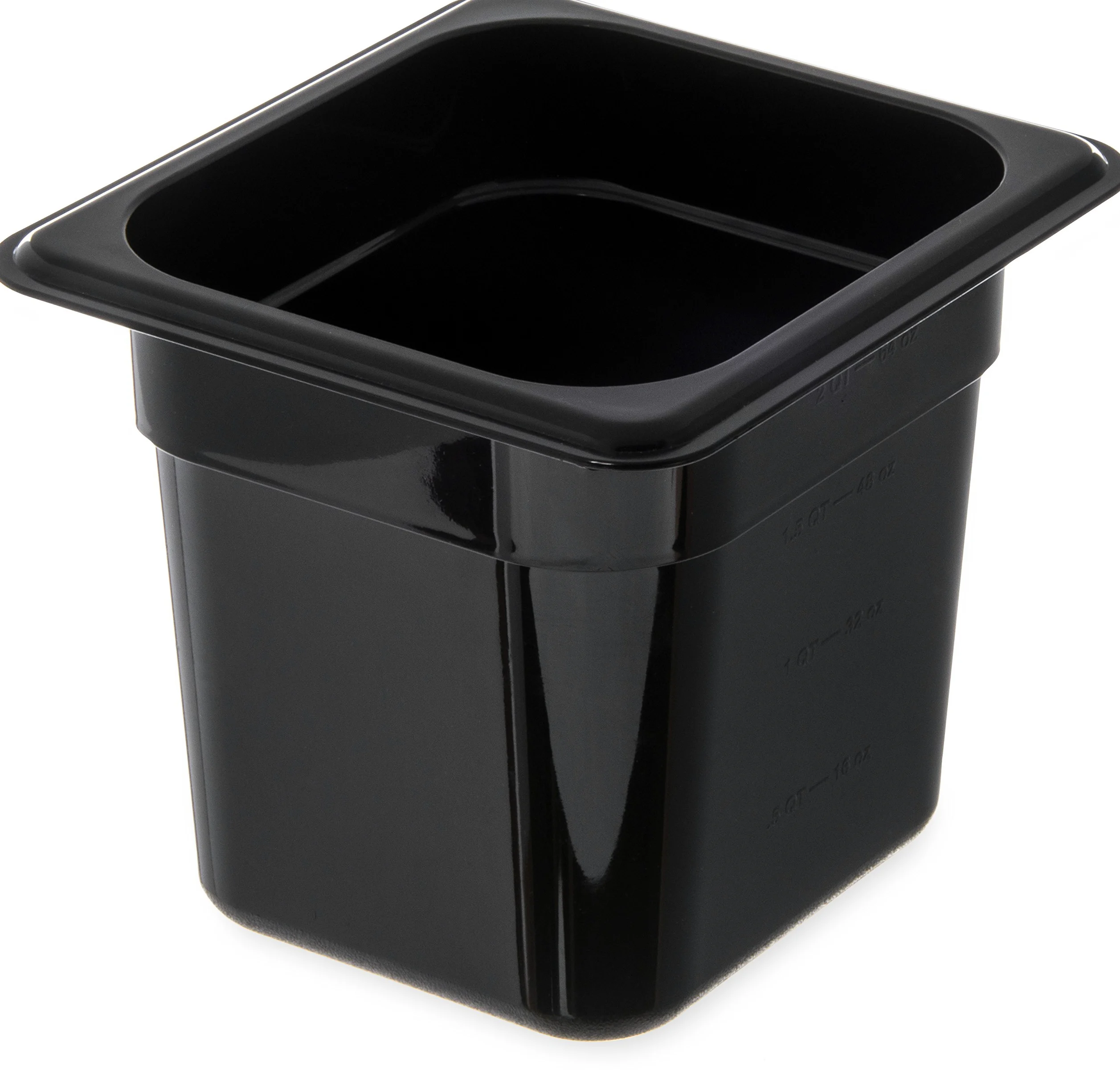 Carlisle 3068503 StorPlus - Sartén para alimentos (6 unidades, policarbonato, 6 cm de profundidad), color negro