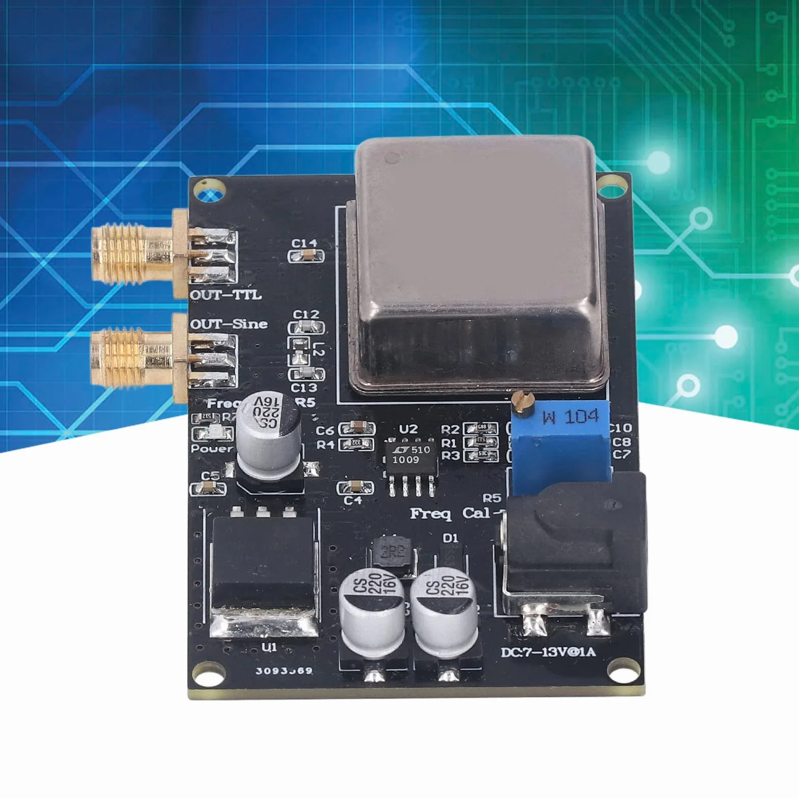 OCXO Módulo de Referencia de Frecuencia Estándar 10 MHz, Oscilador de Cristal de Placa de Temperatura Constante
