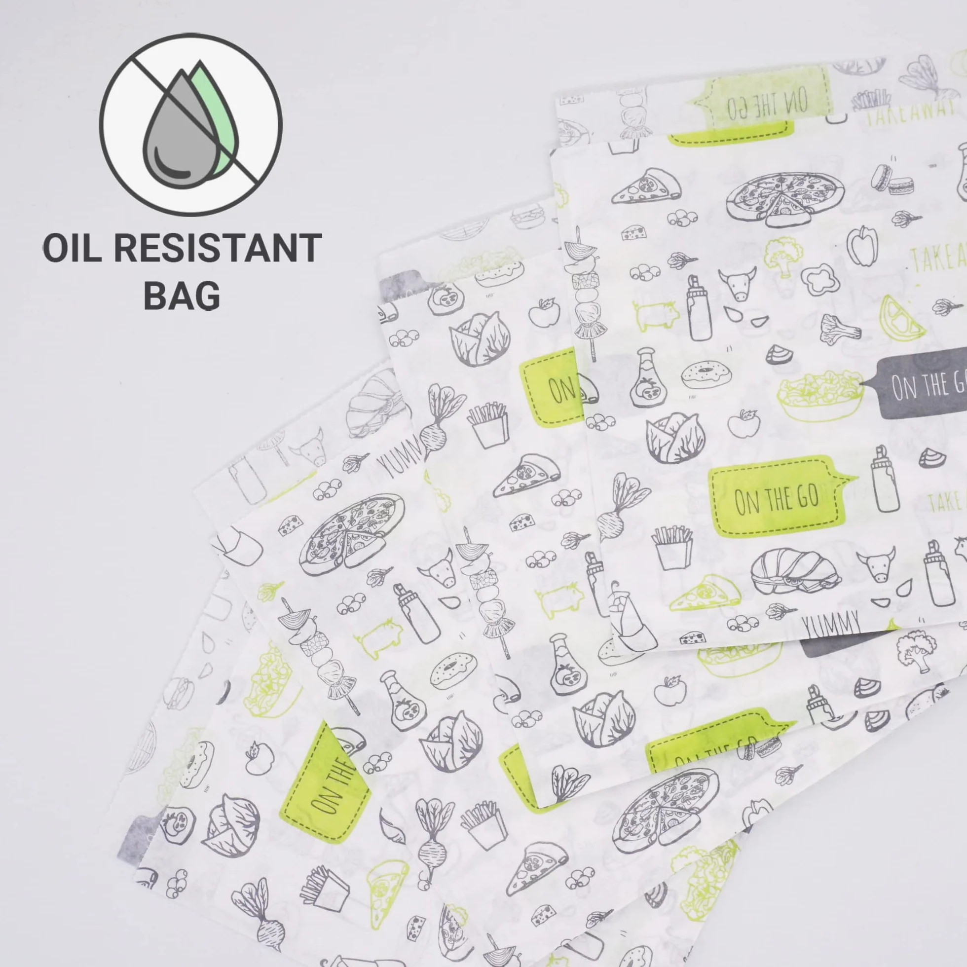 SKIR'CO Bolsas de papel para envasado de alimentos 13 x 13 cm a prueba de grasa 750 piezas