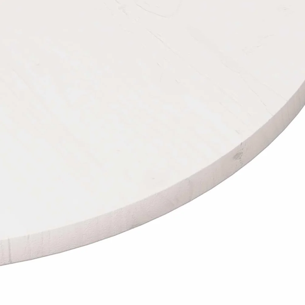 vidaXL Tablero de Mesa Redondo, Superficie de Mesa Auxiliar, Tablero de Mesa de Centro, Tablero de Repuesto, Madera Maciza de Pino Blanco Ø80X3 cm
