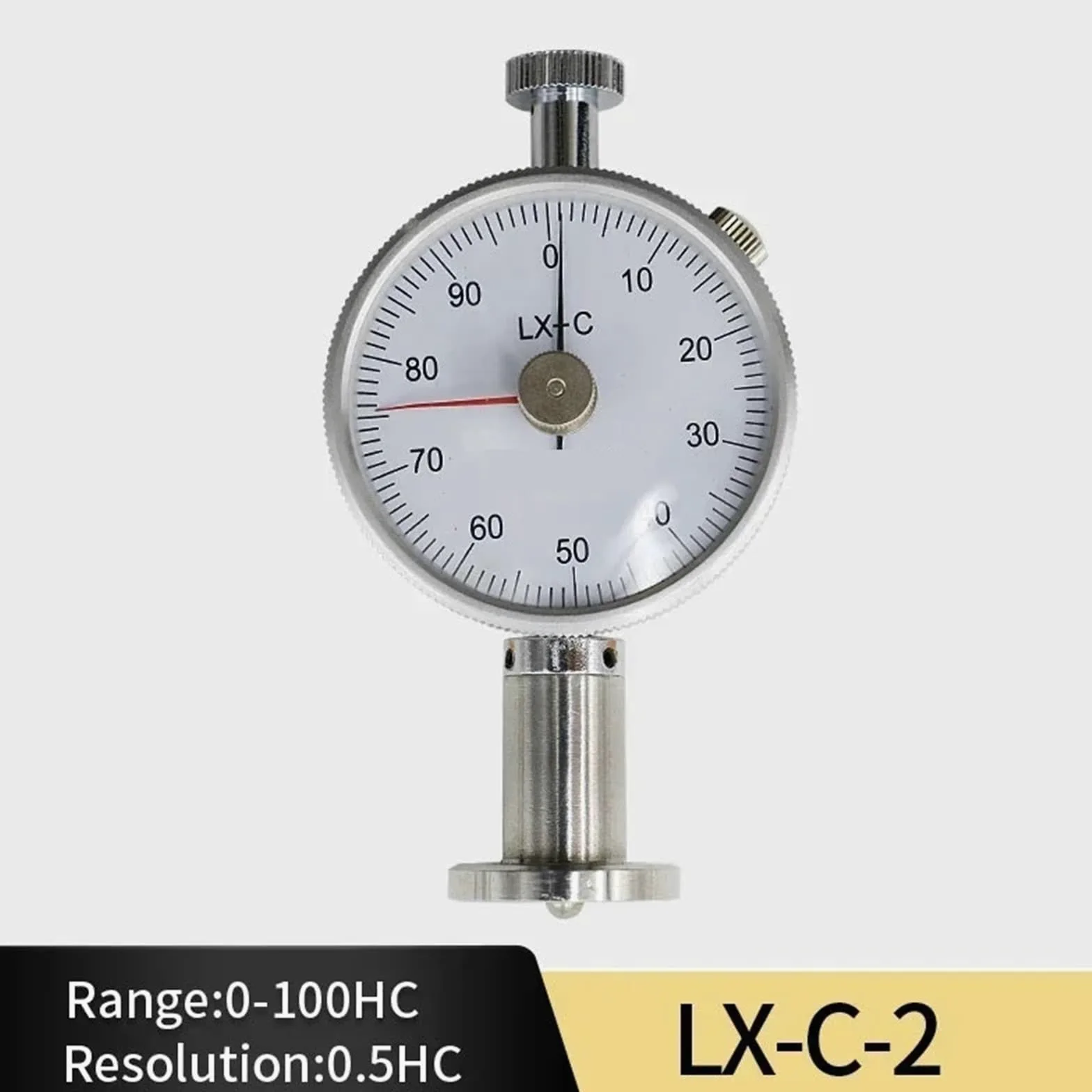 Durómetro portátil Tetser de dureza ACD de aguja simple/doble for productos de plástico de neumáticos de silicona de caucho vulcanizado,Rendimiento estable(LX-C-2)