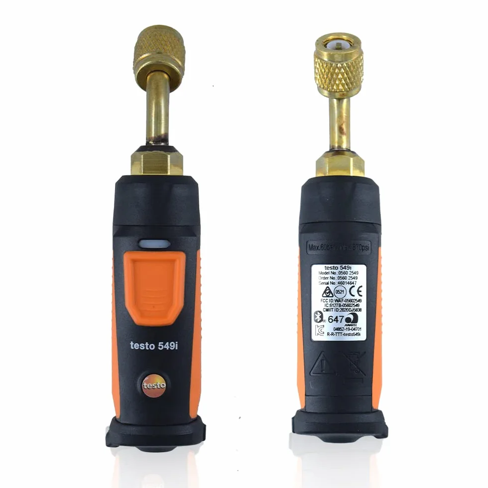 Manómetro de alta presión (rango: -14.5038 lbs a 870.226 lbs) para calderas, reactores, automóviles, HVAC, Furness, fábricas, plantas junto con certificado de calibración de fábrica Modelo: Testo 549i
