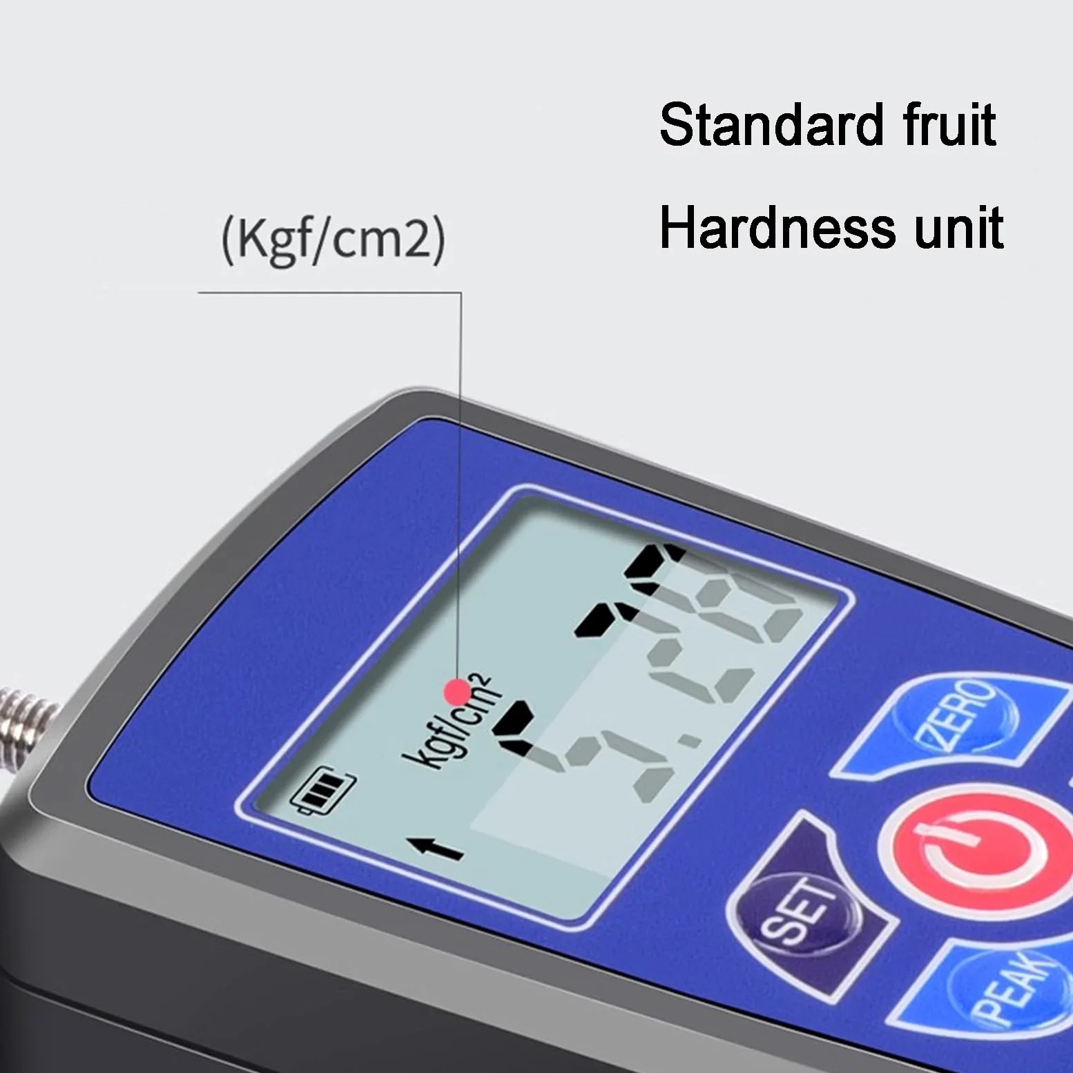 Probador De Dureza De Frutas, Penetrómetro Digital para Frutas, con Cabezal De Presión De 7,9 Mm, Rango De 0,4 a 30 Kg/cm2, para Determinar El Nivel De Madurez De La Fruta