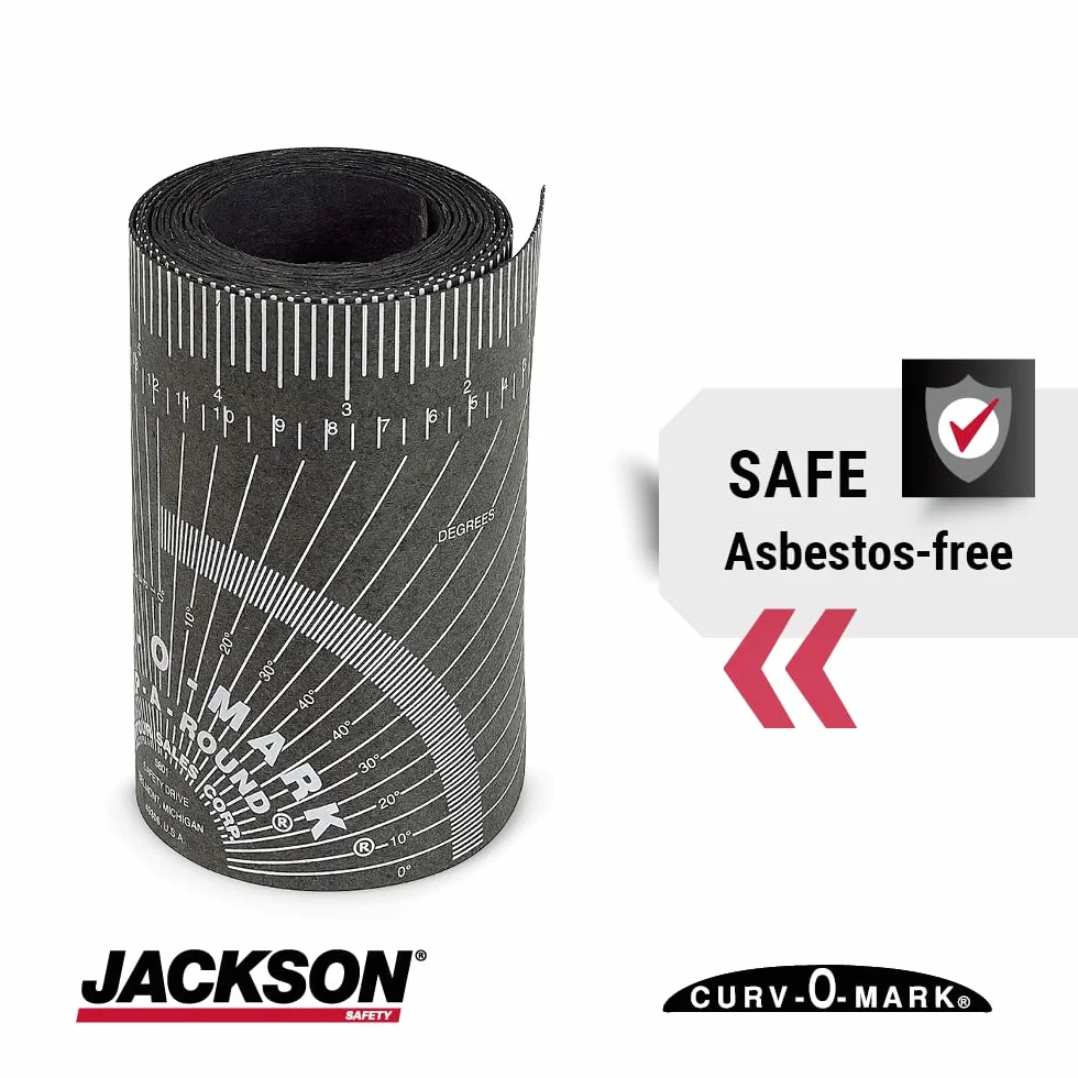 Jackson Safety Curv-O-Mark Wrap-A-Round Ruler X-Large Black 4" to 12" Pipe Diameter