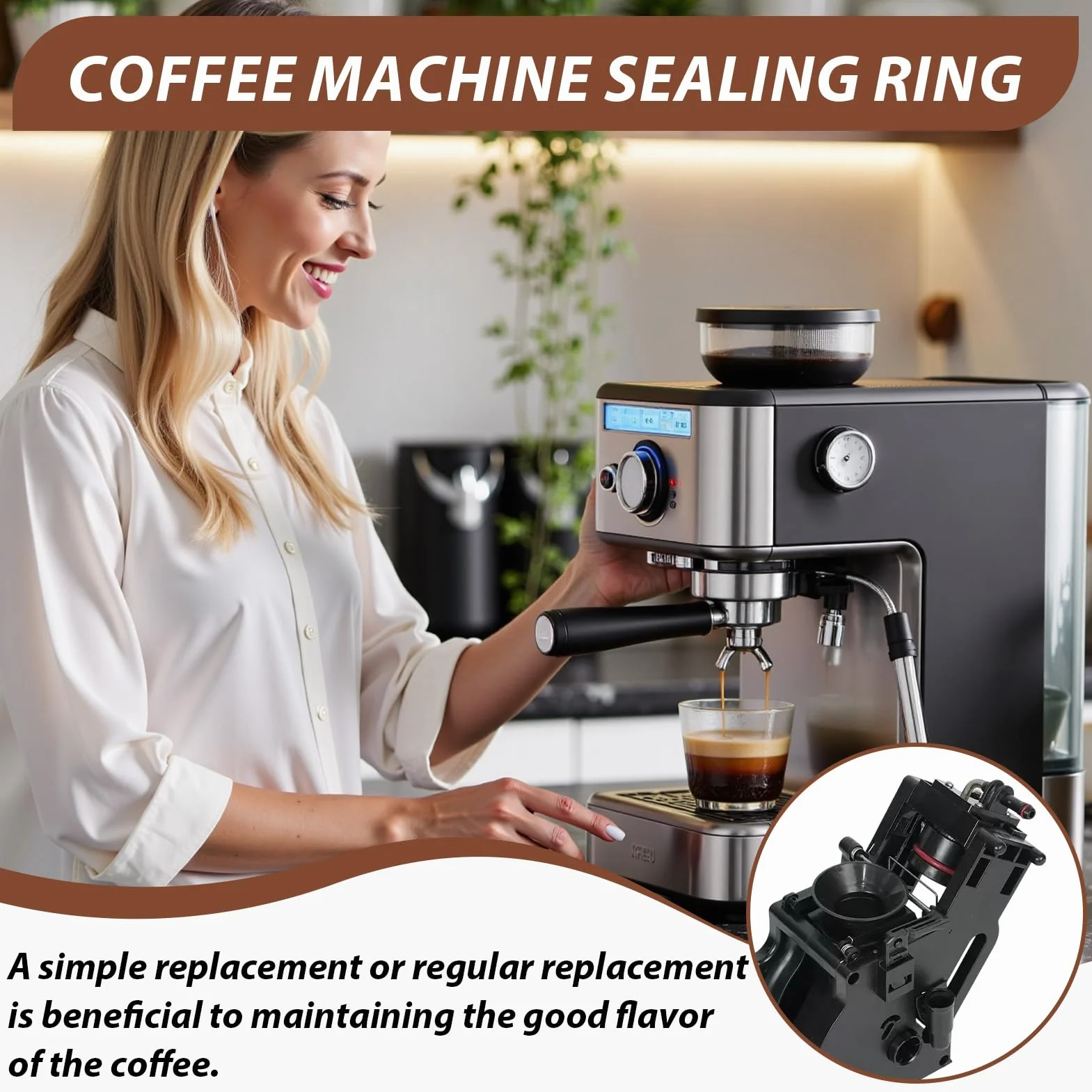 Juntas Tóricas Saeco 30 Unidades Silicona O-Rings Kit Mantenimiento Compatible Cafeteras Automáticas Negro Rojo