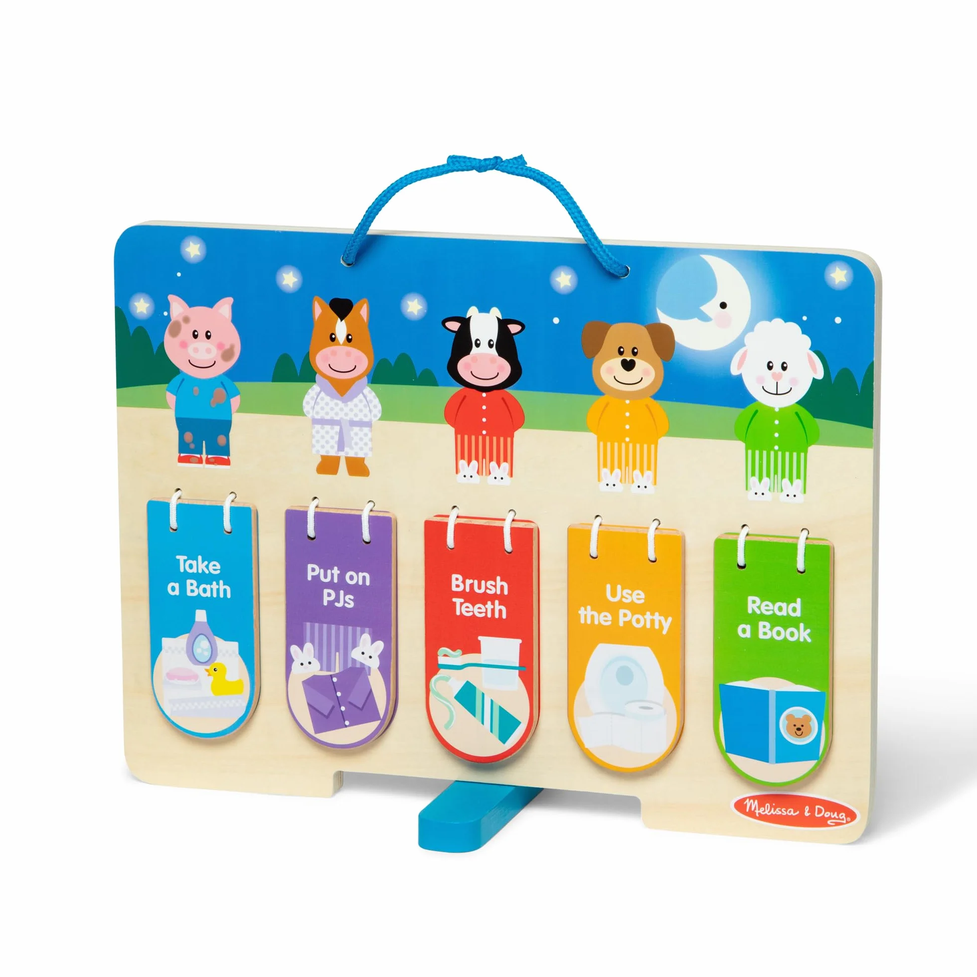 Melissa & Doug Tabla de My Daily Routines, rutinas de día y Noche, para niños de 3 años, Certificado FSC