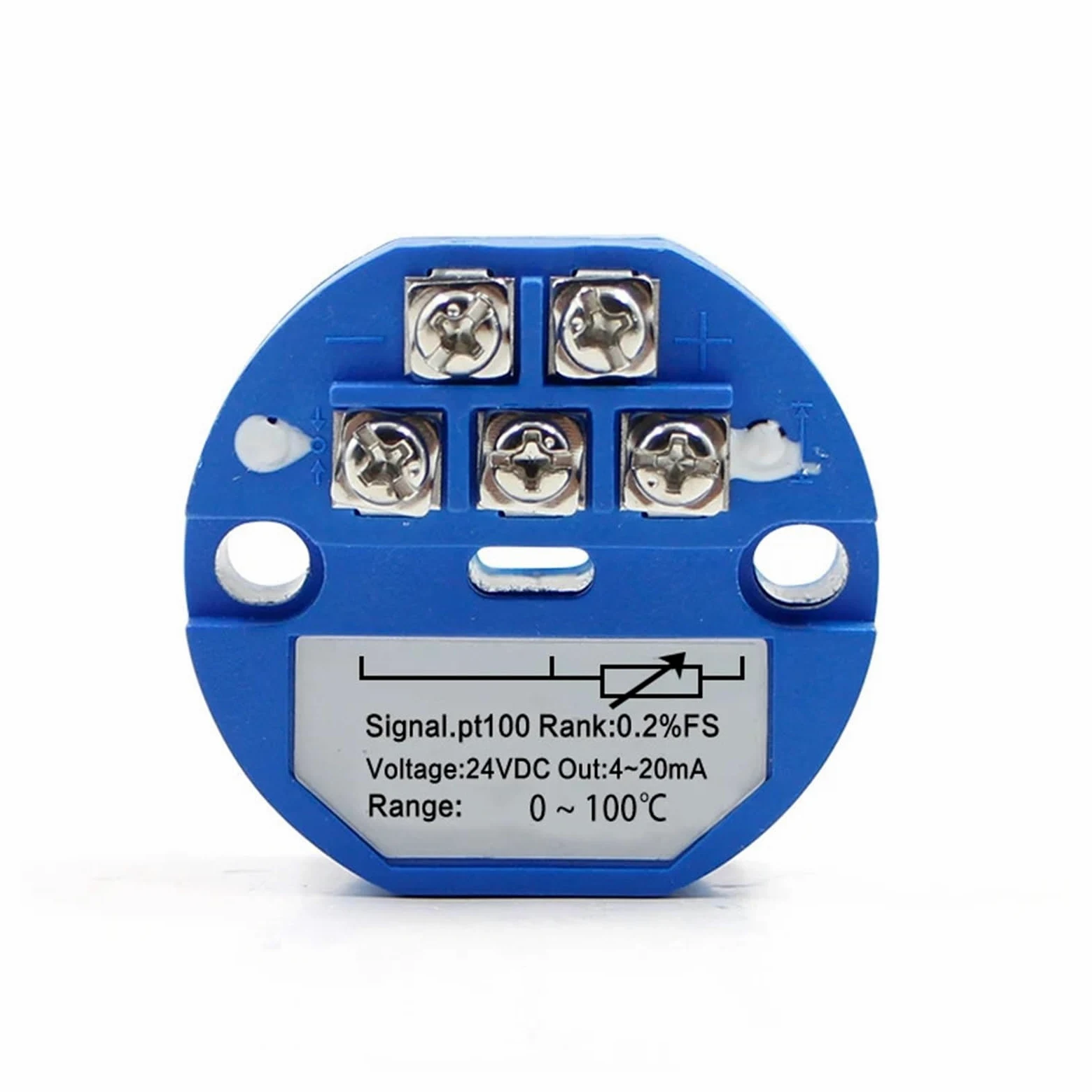 Convertidor de resistencia térmica PT100 a 4-20mA, transmisor de temperatura de entrada y salida RTD, 1 Uds.(-20-60degree 4-20MA)