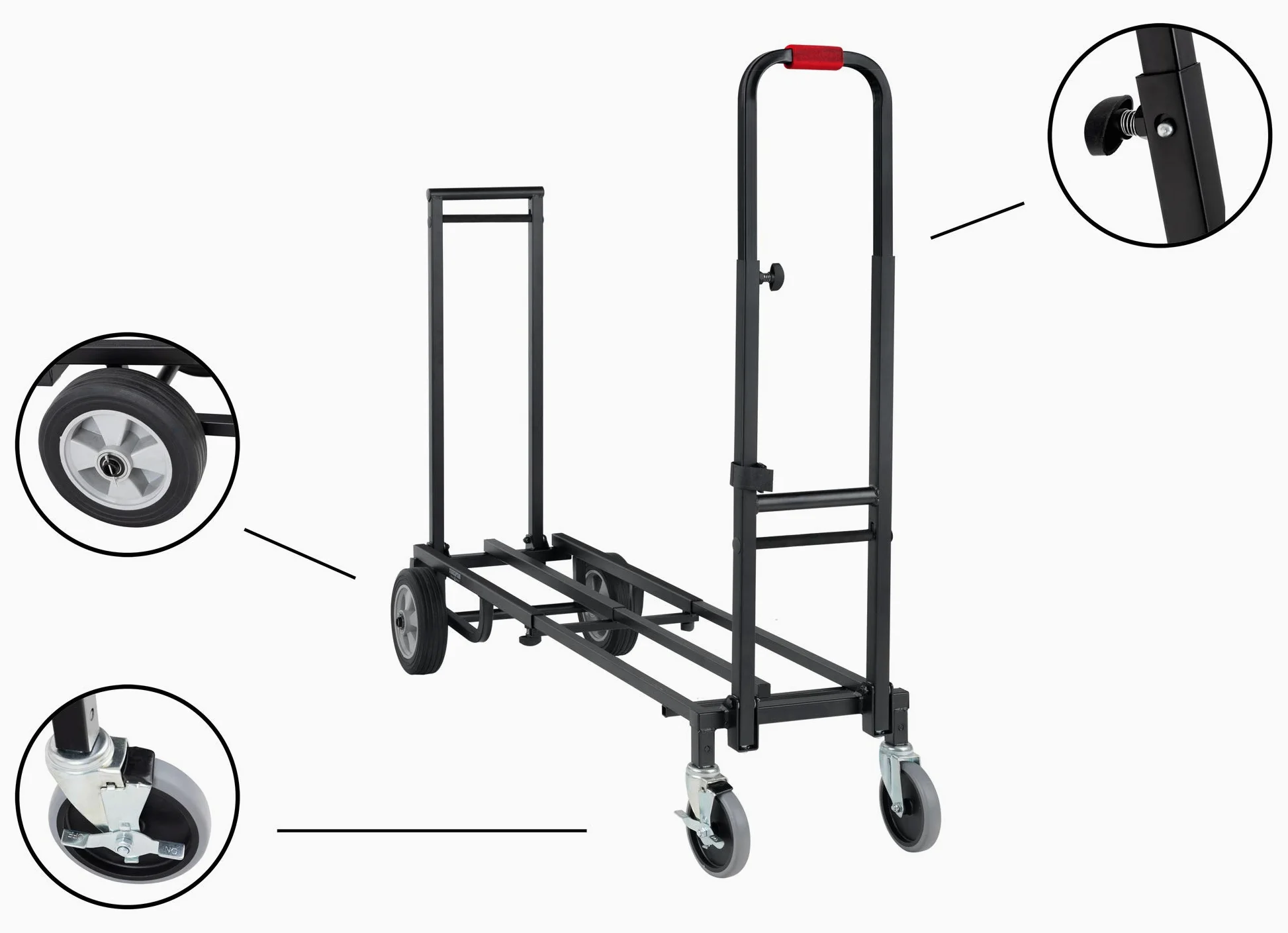 Stagecaptain Sherpa SCS-80 MKII Carro de Transporte (Mega Cart), 5 cm | Largo (superficie de carga útil): 73 cm - 120 cm, Altura: 116 cm, Ancho superficie de carga: 32 cm, Ancho con ruedas: 47 cm