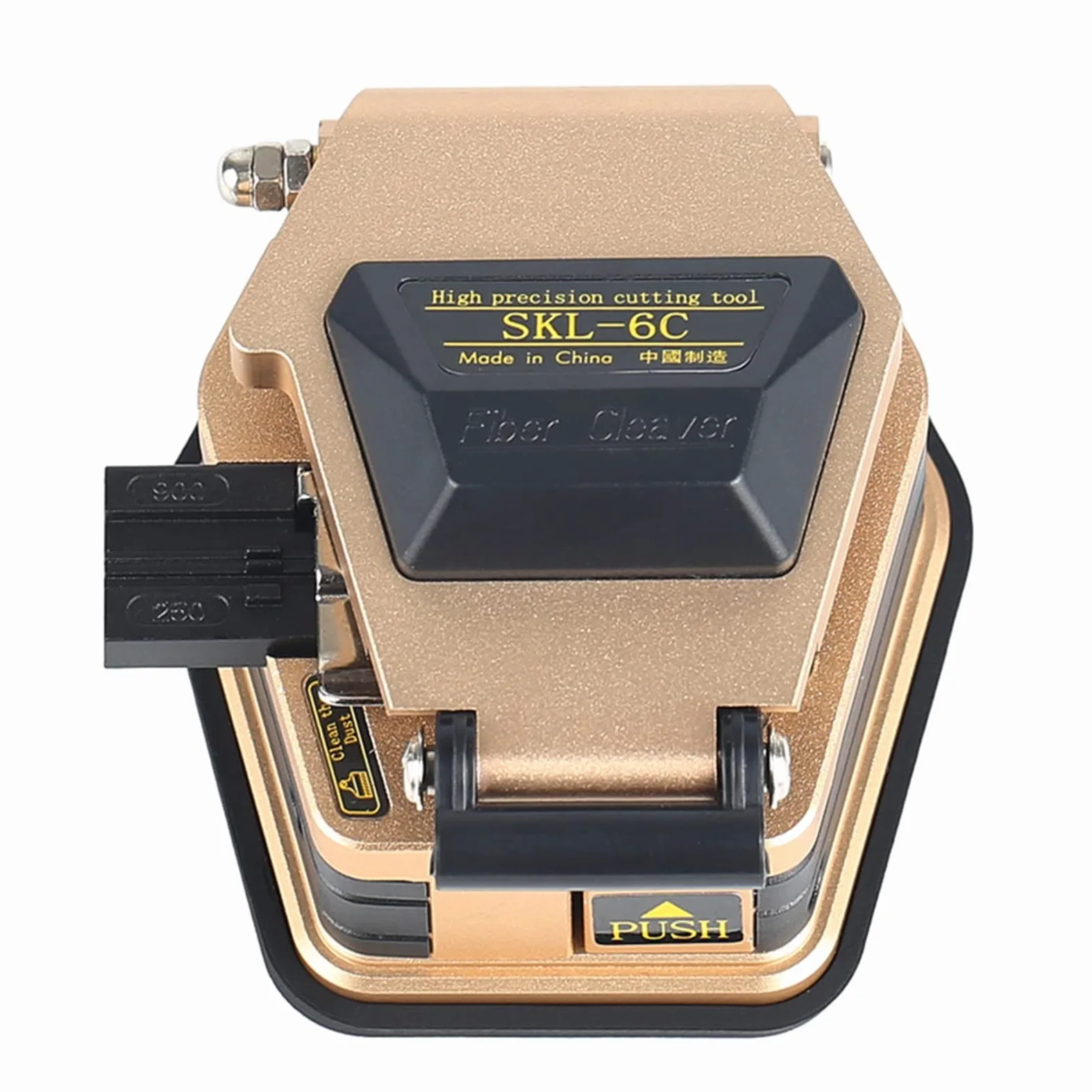 Cleaza de fibra dos color Skl-6c Cuchillo de corte de cable Fth Cuchillas de fibra óptica Herramientas Cutter Cuchillas de fibra de alta precisión 16 Surf(Gold)