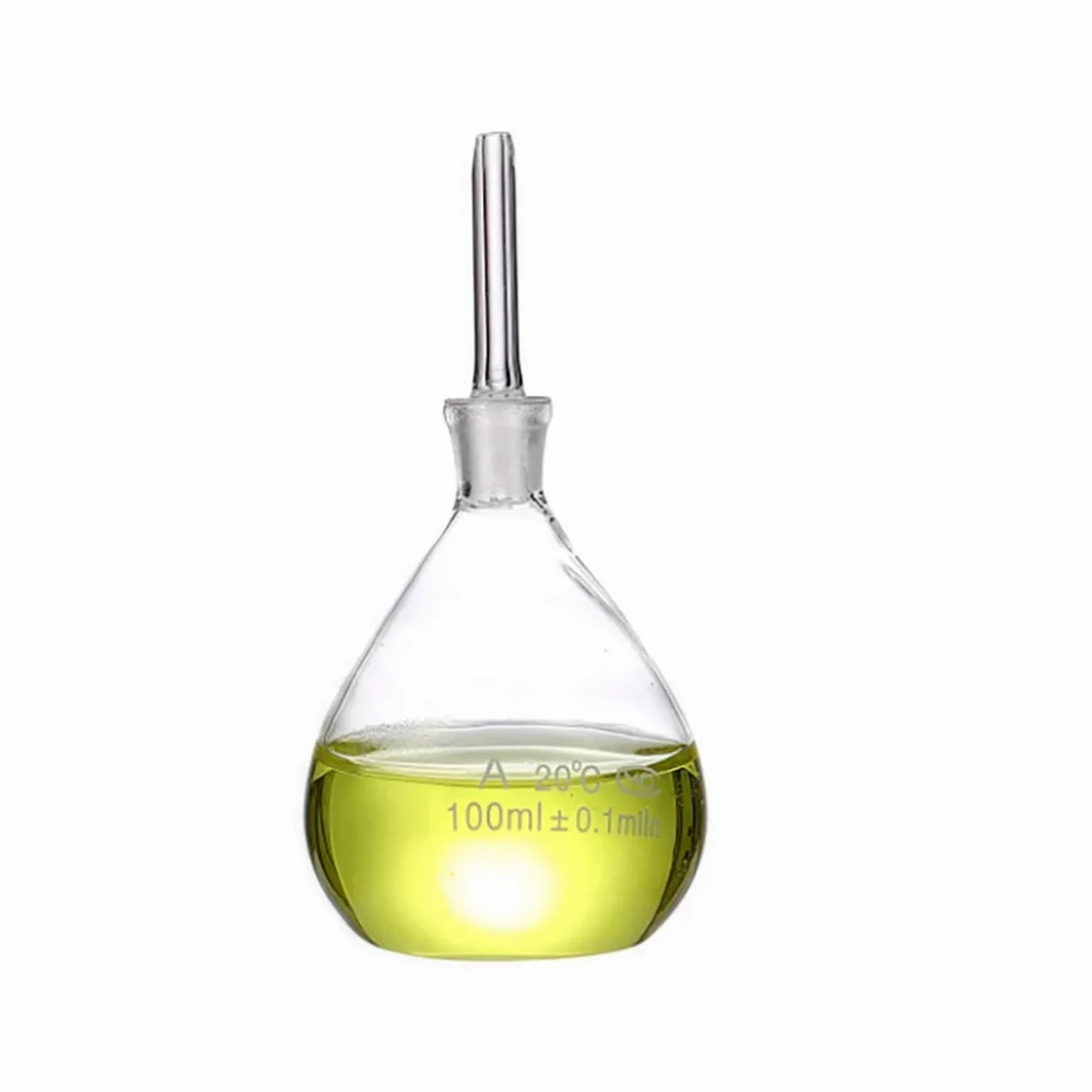 Picnómetro de vidrio con picnómetro de temperatura Picnómetro sólido(25ml)