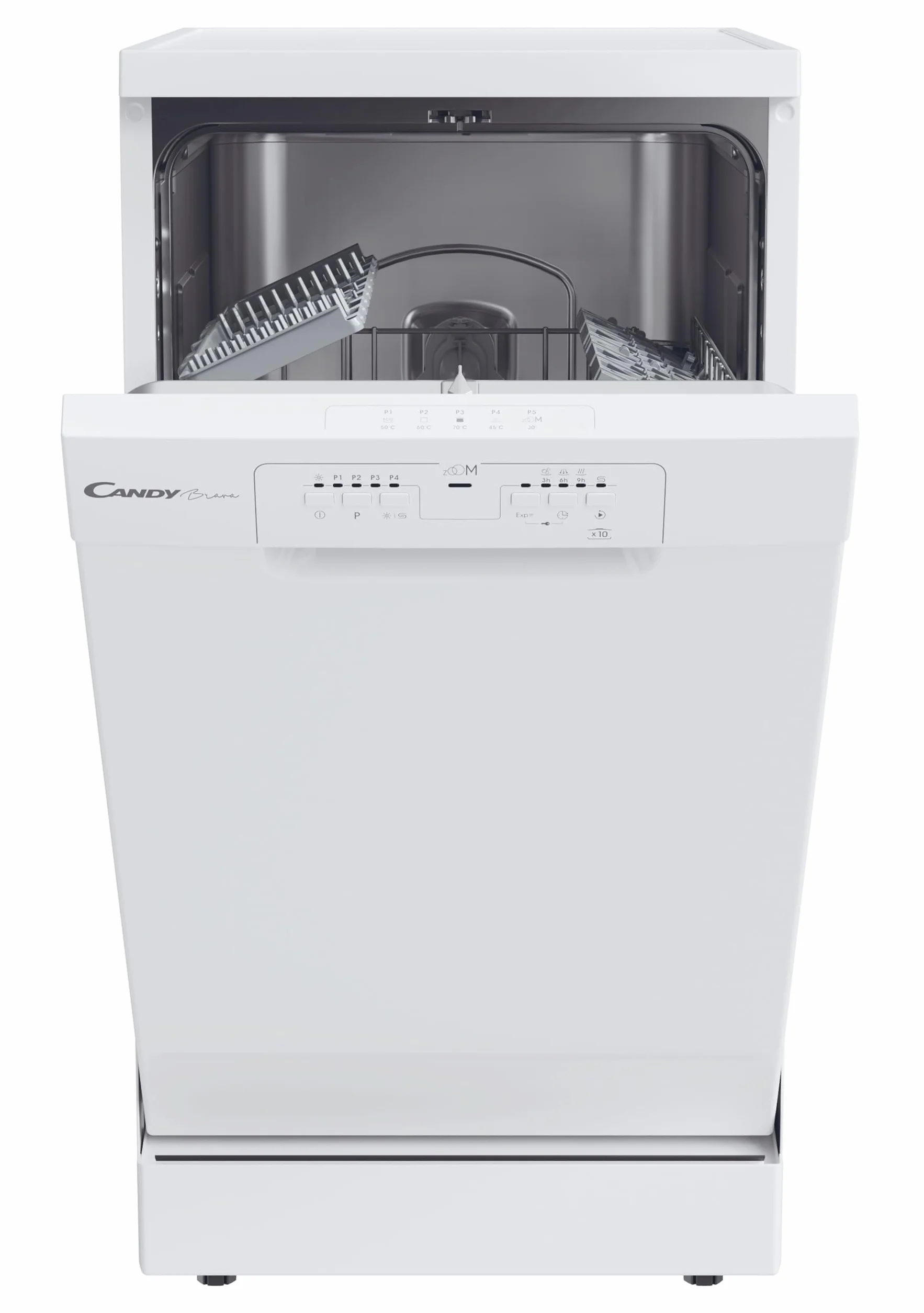 Candy Brava CDPH 2L1049W-01 Lavavajillas 45 cm 10 Servicios 5 Programas 49 dB Blanco