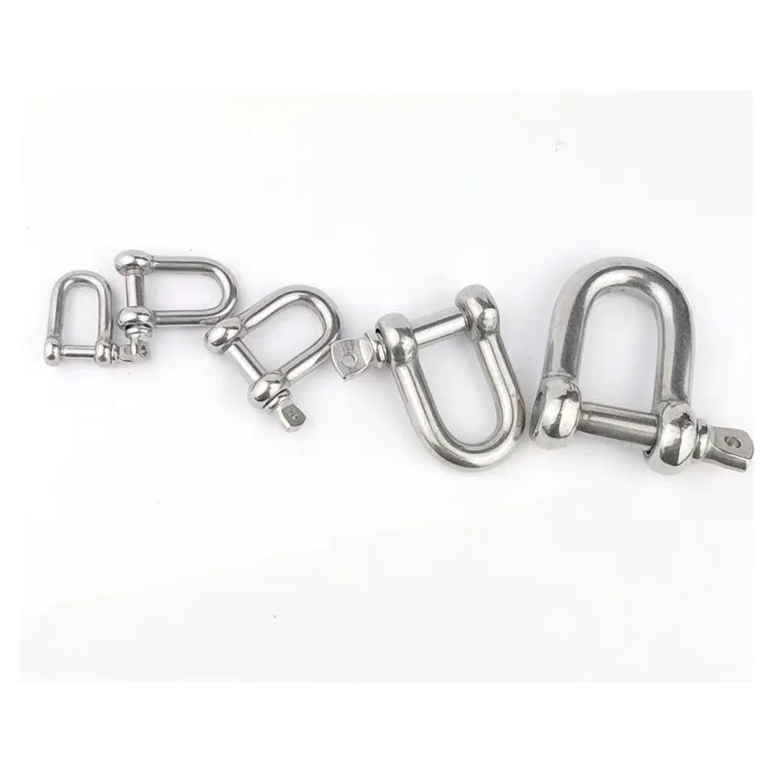 Grilletes acero inoxidable Grillete tipo D recto de acero inoxidable 304/316 M4 M5 M6 M8 M10 M12 M14 M16 M18 M20 M22 M25 M28 M32 hebilla Metal for aparejos barcos(M20-(1pcs),White)