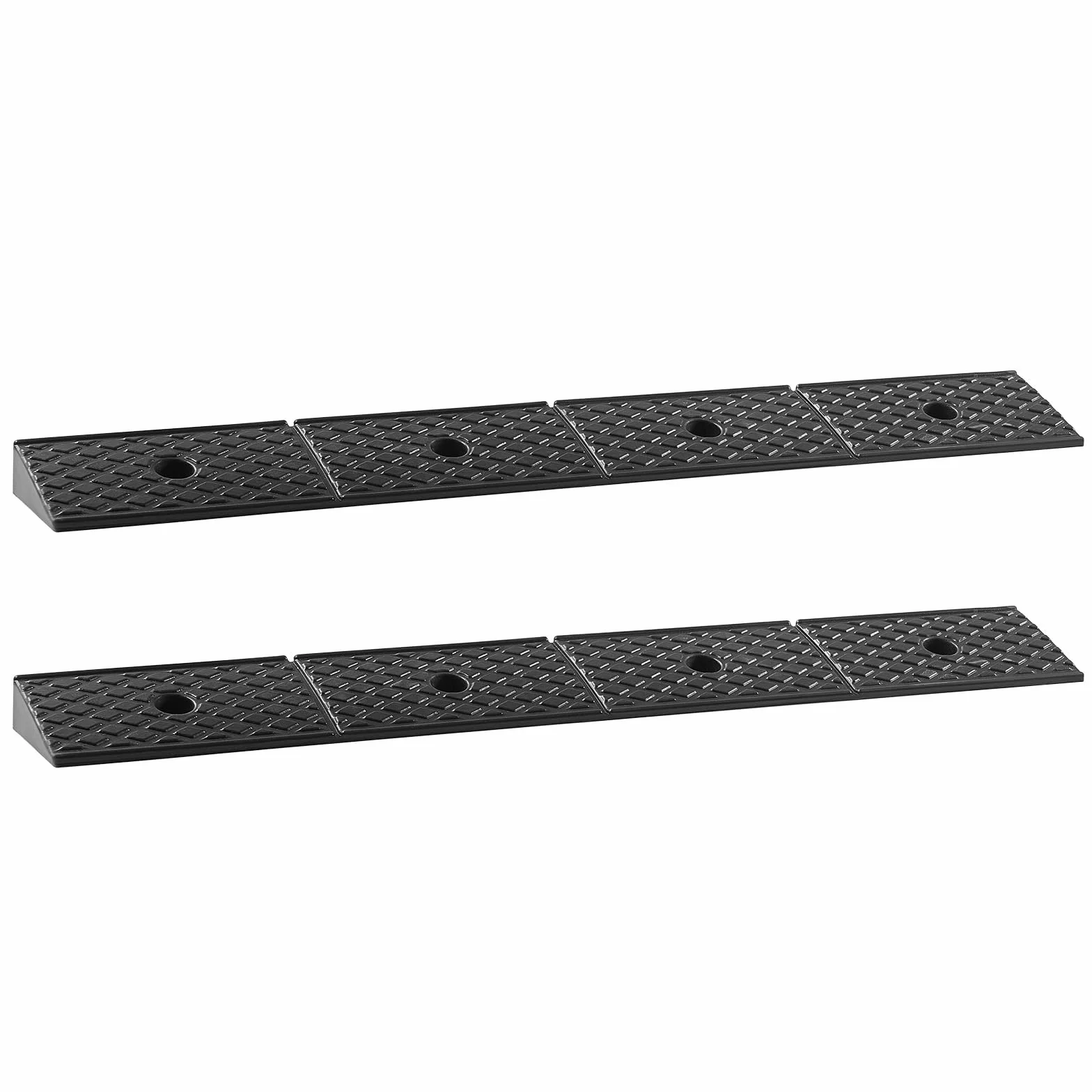 VEVOR Rampa de Goma para Bordillos 2 Piezas 50,8 mm 15 T Negro