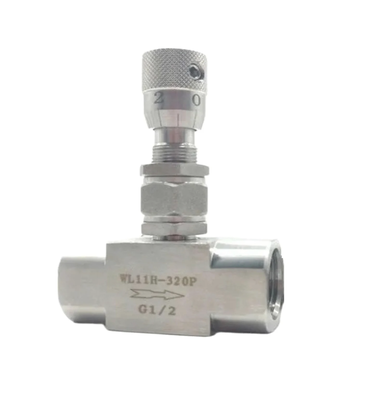 válvula de Aguja G 1/8 "1/4" 3/8 "NPT 1/2" válvula de Aguja de Acero Inoxidable 304 Controlador de válvula reguladora de Flujo de micromedición(1/4",G Thread_316_Straight)