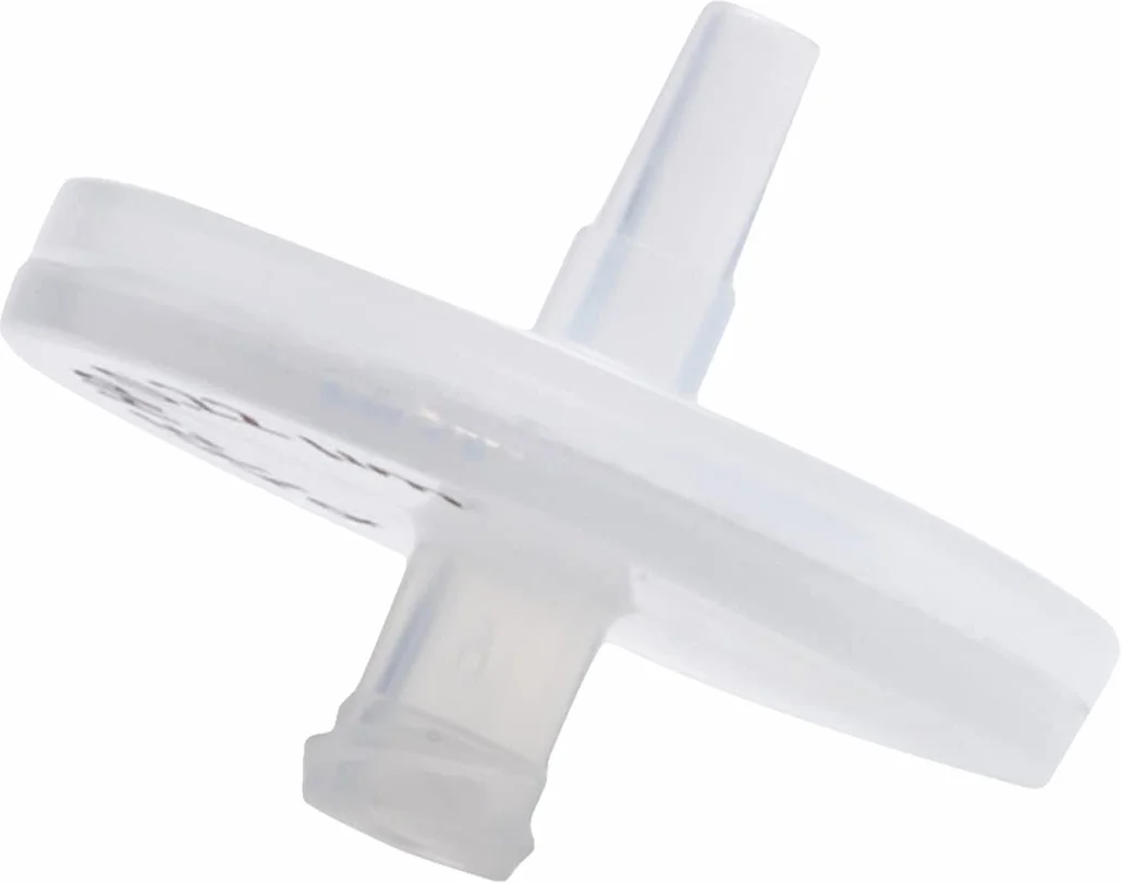 GVS Filter Technology, Filtro de jeringa, ABLUO, 25mm, Membrana PTFE HP, 0.22µm, alojamiento PP, 100/pc