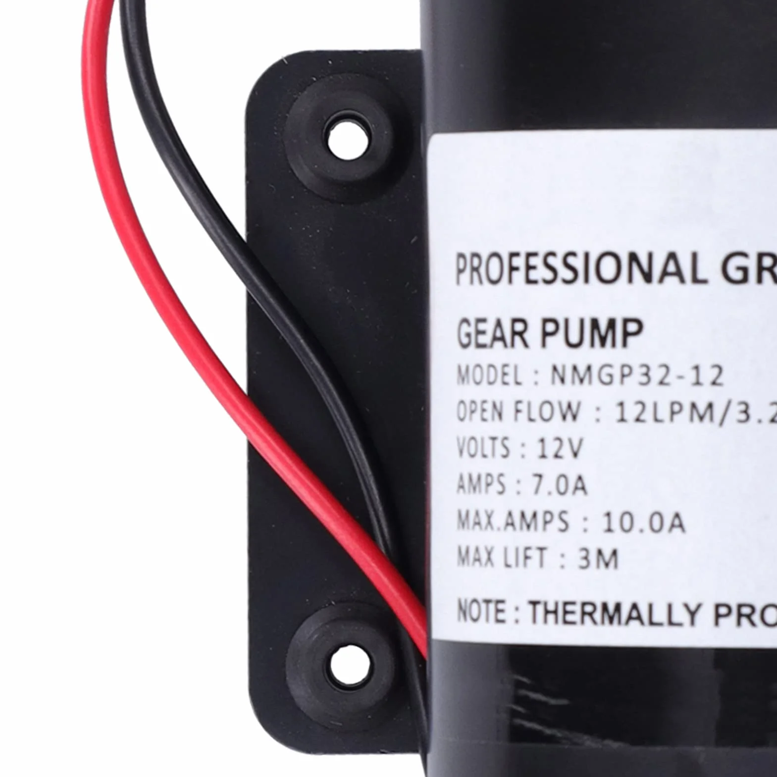 Fydun Bomba de engranajes de impulsor 12V 12LPM Elevación aubante de 9,8 pies para transferencia de agua/combustible/recuperación/aceite