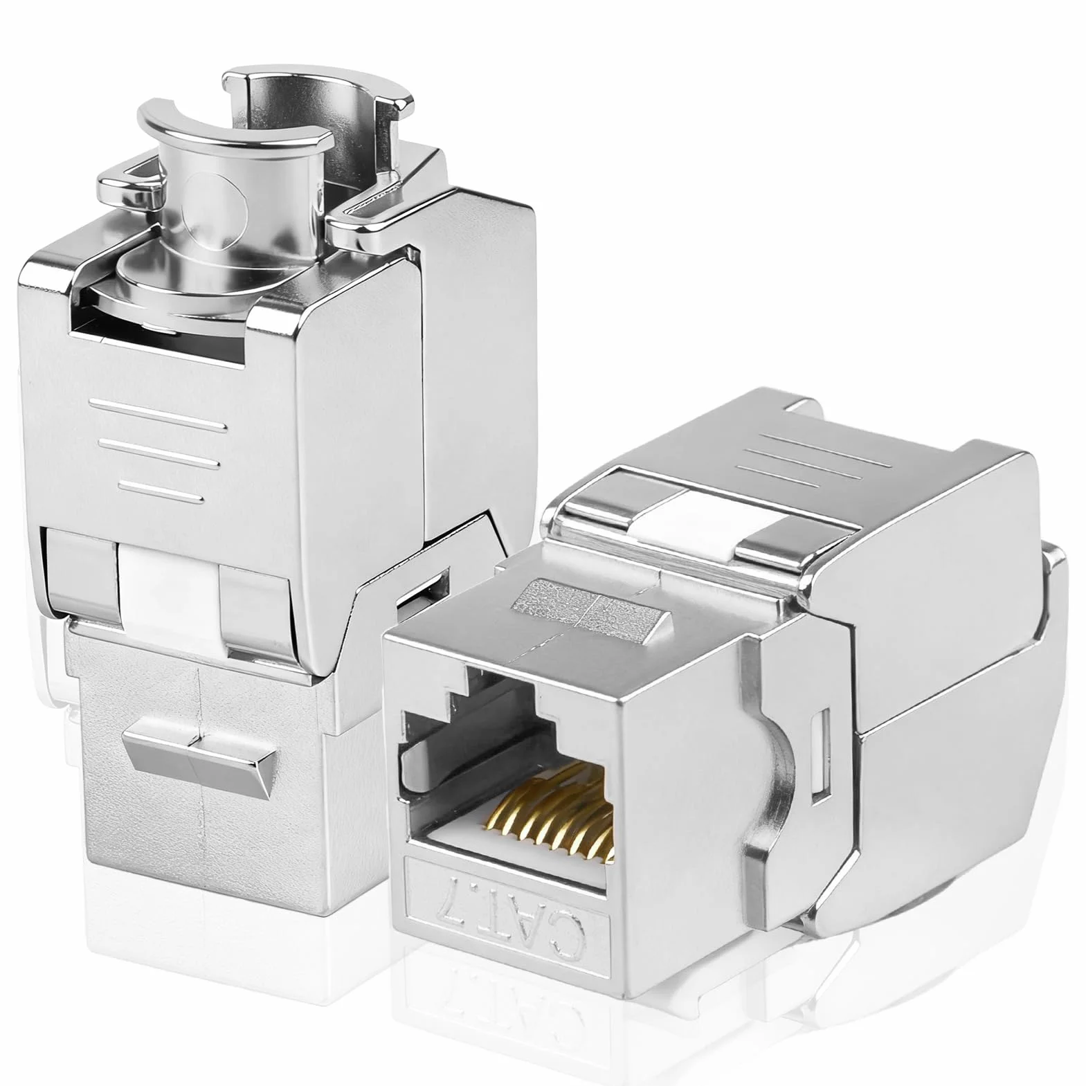 Conector RJ45 Hembra Cat 7 STP, Módulos Apantallados AWG 22-24, 10 Gbps, 1000 MHz, Tool-Free
