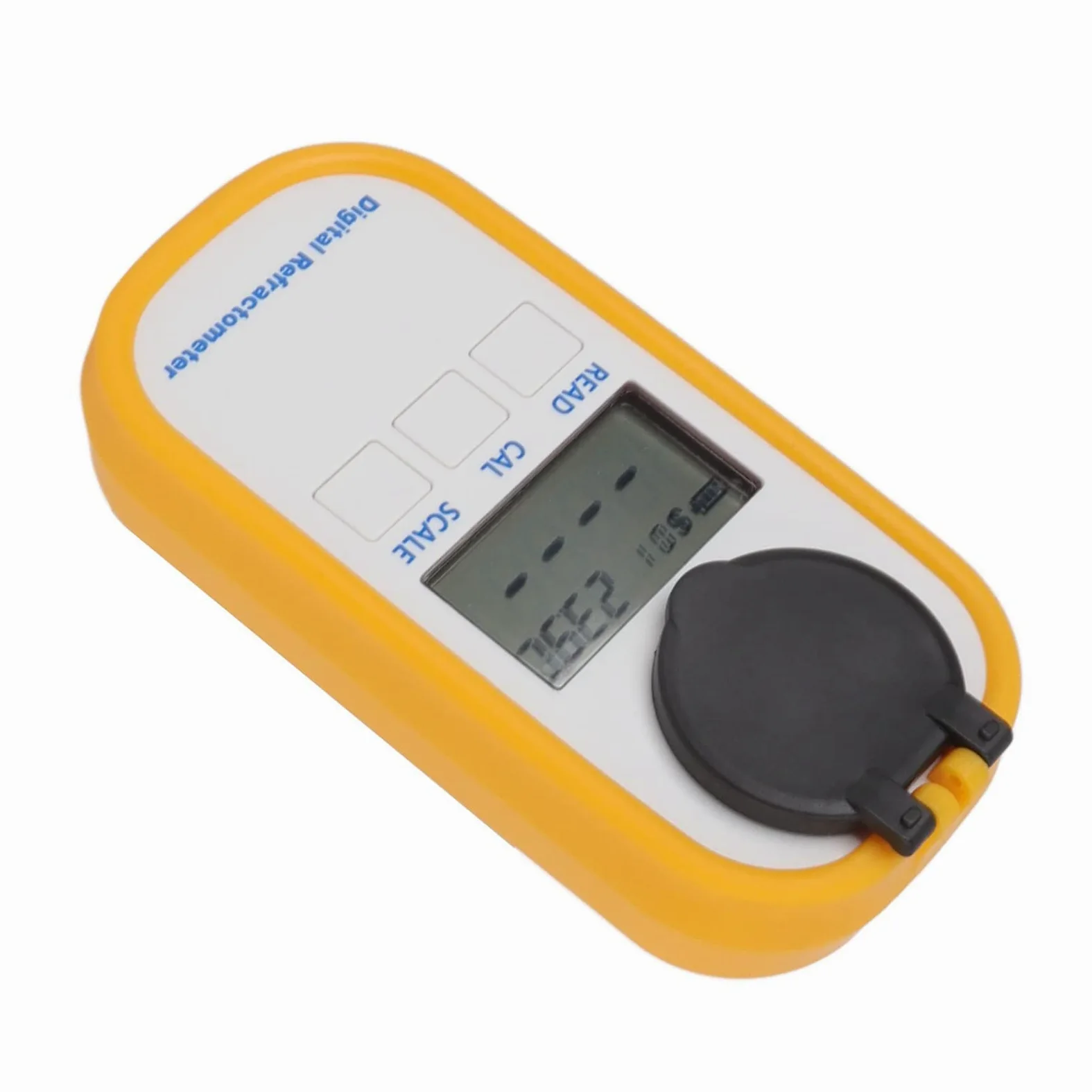Cryfokt Refractómetro Digital de Mano Rápido y Conveniente para Pruebas de Alcohol Blanco Probador de Medidor de Concentración de Alcohol de 0 a 80% para Trabajadores de Laboratorio ABS Portátil