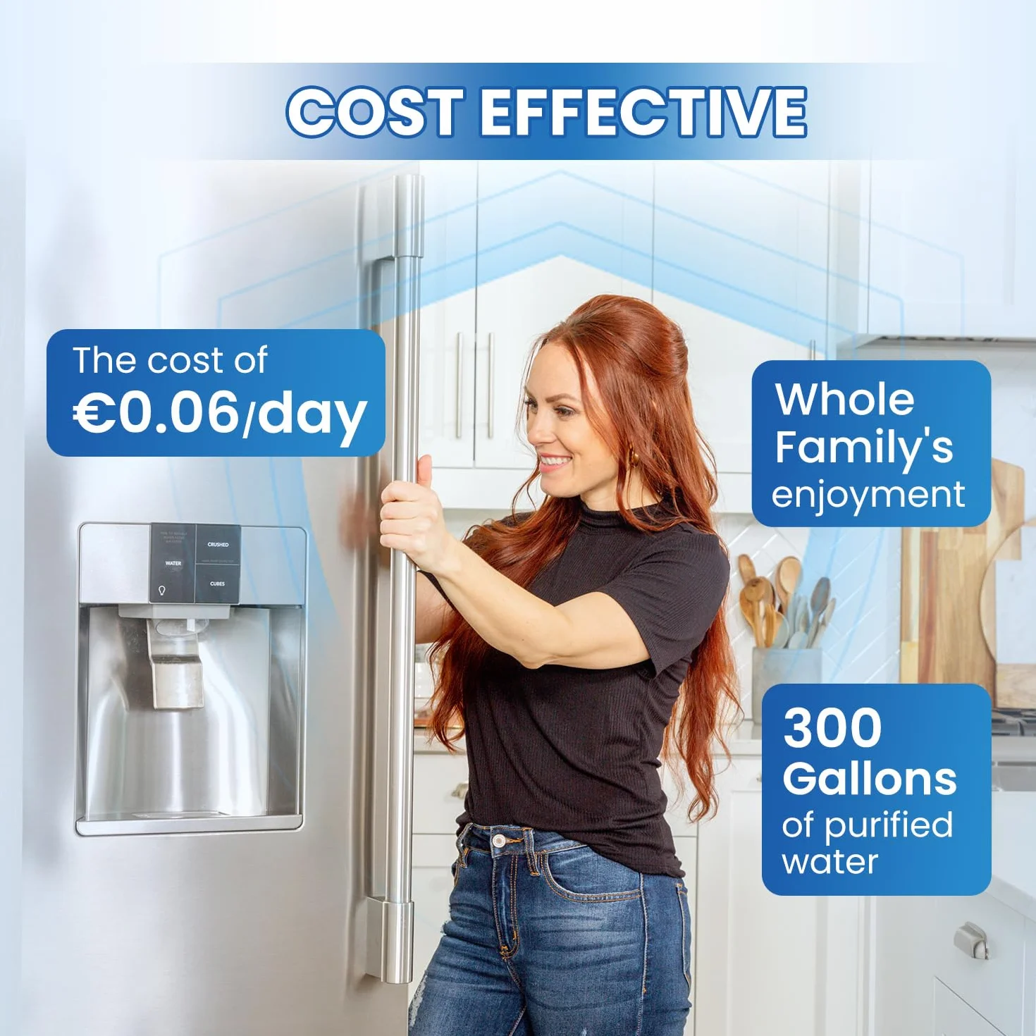 GOLDEN ICEPURE Filtro de agua para refrigerador Compatible Con Samsung DA29-10105J, DA99-02131B, WSF-100, EF9603, HAIER LG, 2 piezas