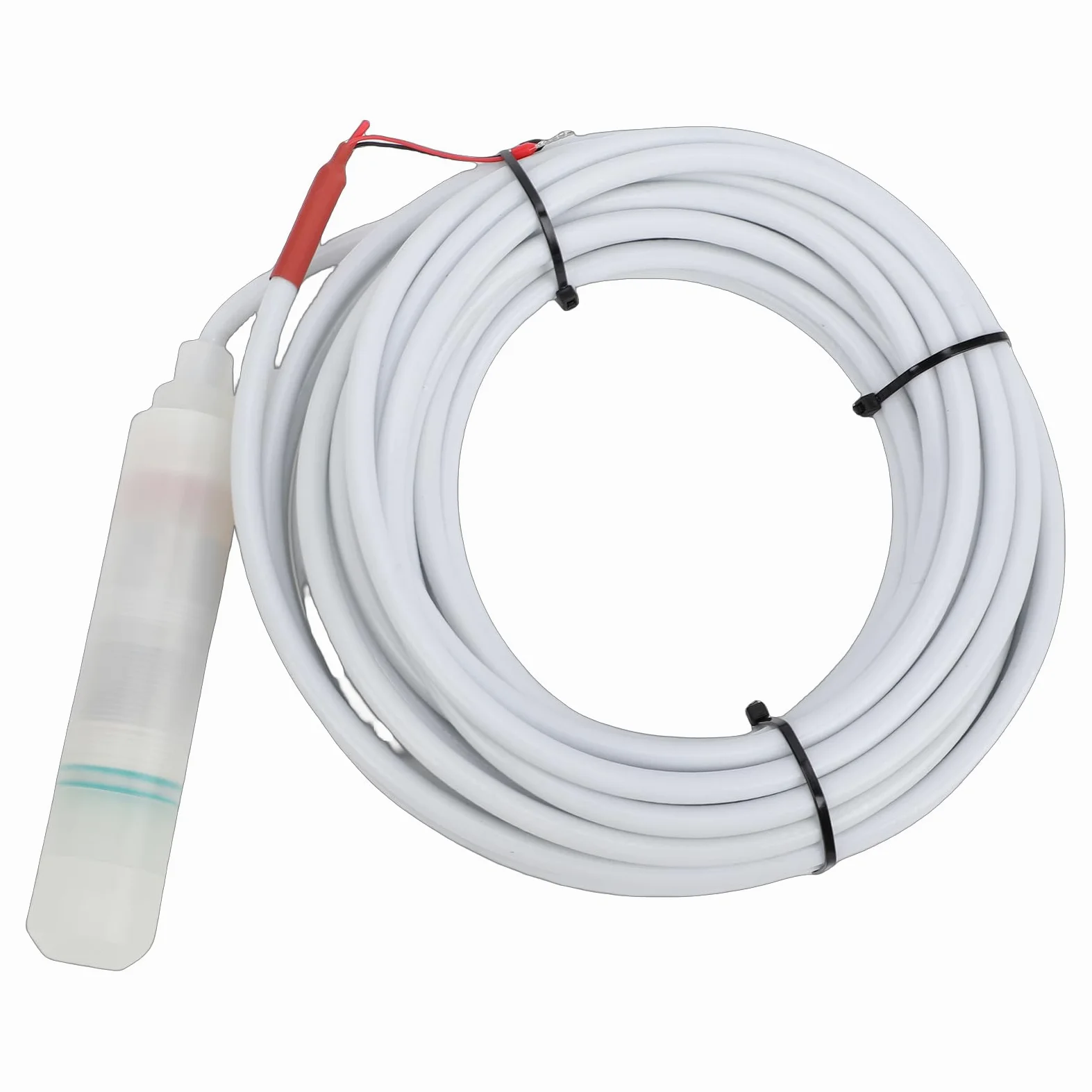 Fockety Sensor de Nivel de Agua, Transmisor Sumergible Capacitivo Cerámico de Precisión de 0,25% FS, Sensor de Nivel de Líquido con Cable de 10 M para Tanques Pantalla Digital Inversor PLC (Rango