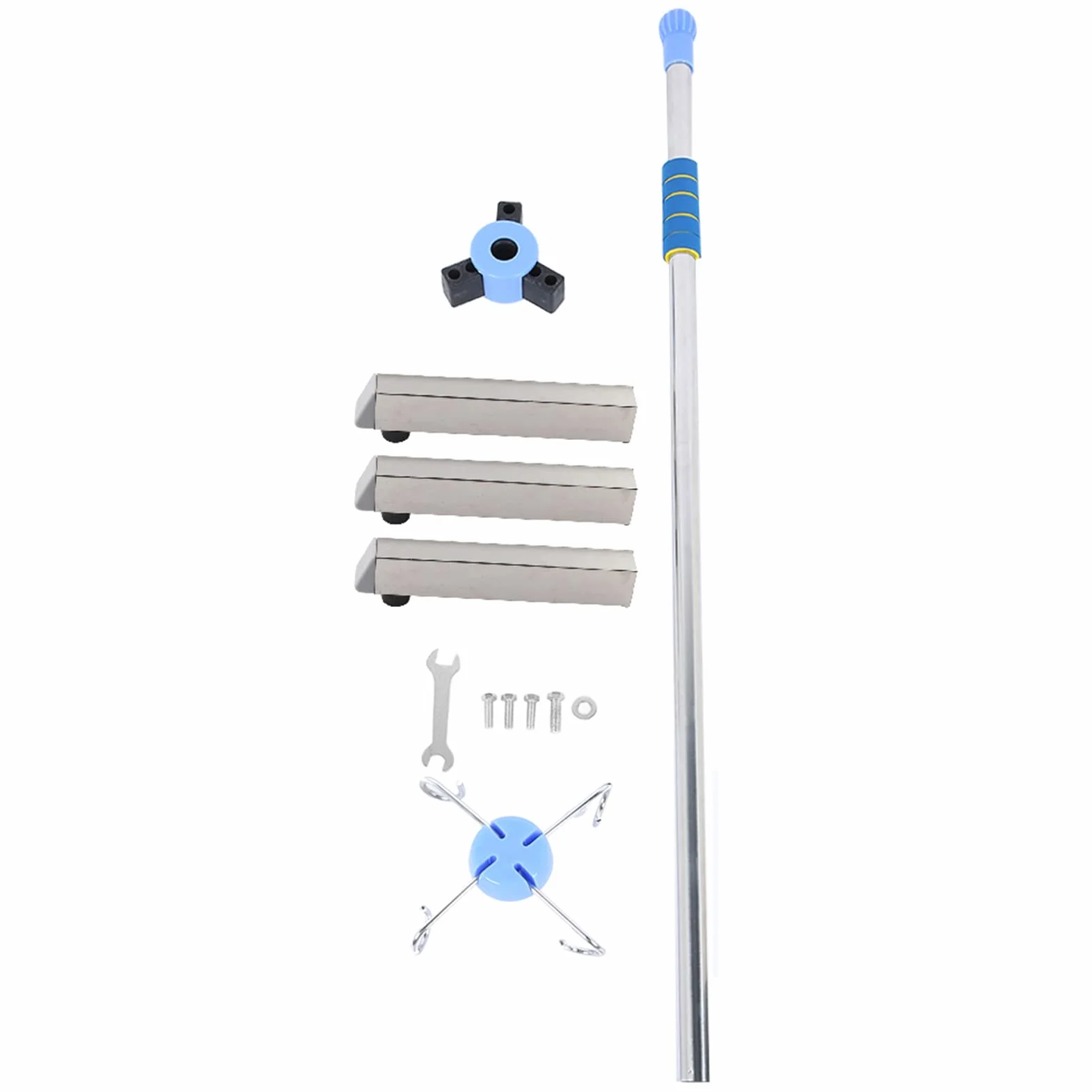 Soporte para Poste Intravenoso, portátil plegable médico IV fluido bolsa de pie con 4 ganchos y 3 ruedas, altura ajustable de acero inoxidable IV bolsa de pie para los hospitales
