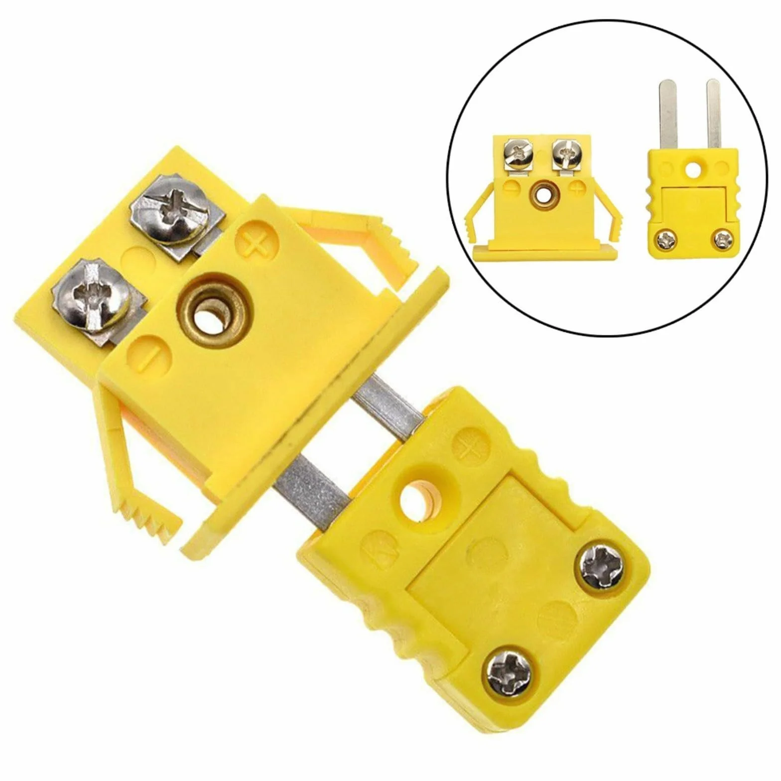Juego de 4 conectores termopares tipo K miniatura hembra para montaje en panel de aluminio