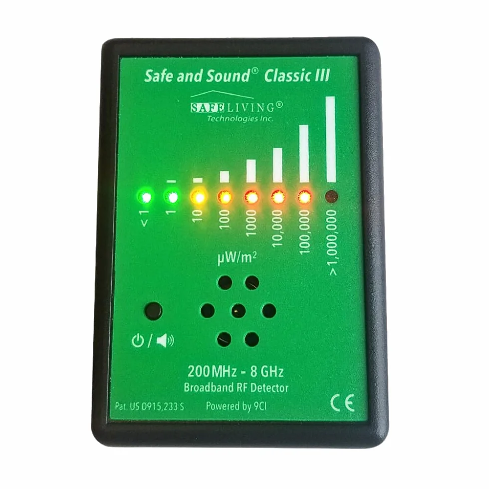 Safe and Sound Classic III | Detector RF | Medición de Radiación Electromagnética | Detector de Radiación para Campos Electromagnéticos | Medidor EMF | 5G