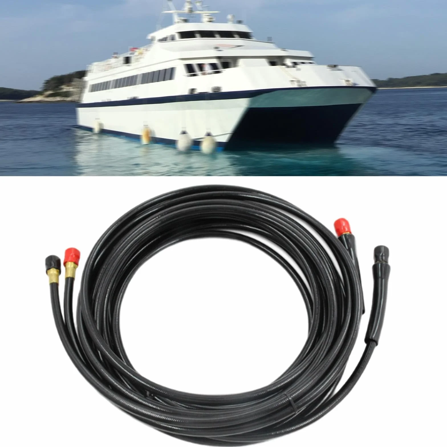 harayaa 2 Piezas de Manguera de Dirección Exterior para Barco