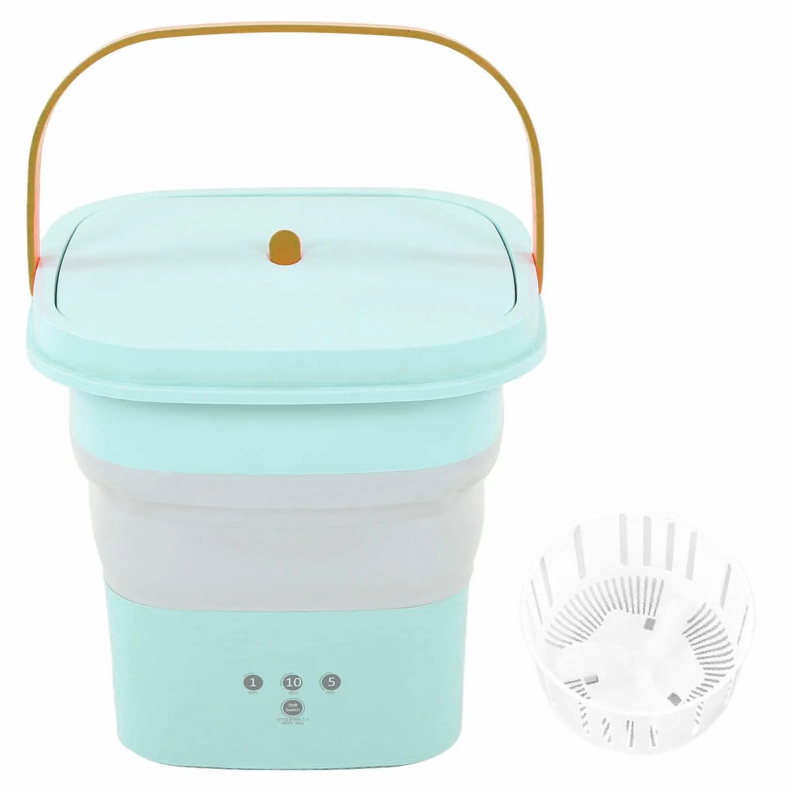Mini Lavadora Plegable Portátil Motor Alta Velocidad Apartamentos Enchufe UE