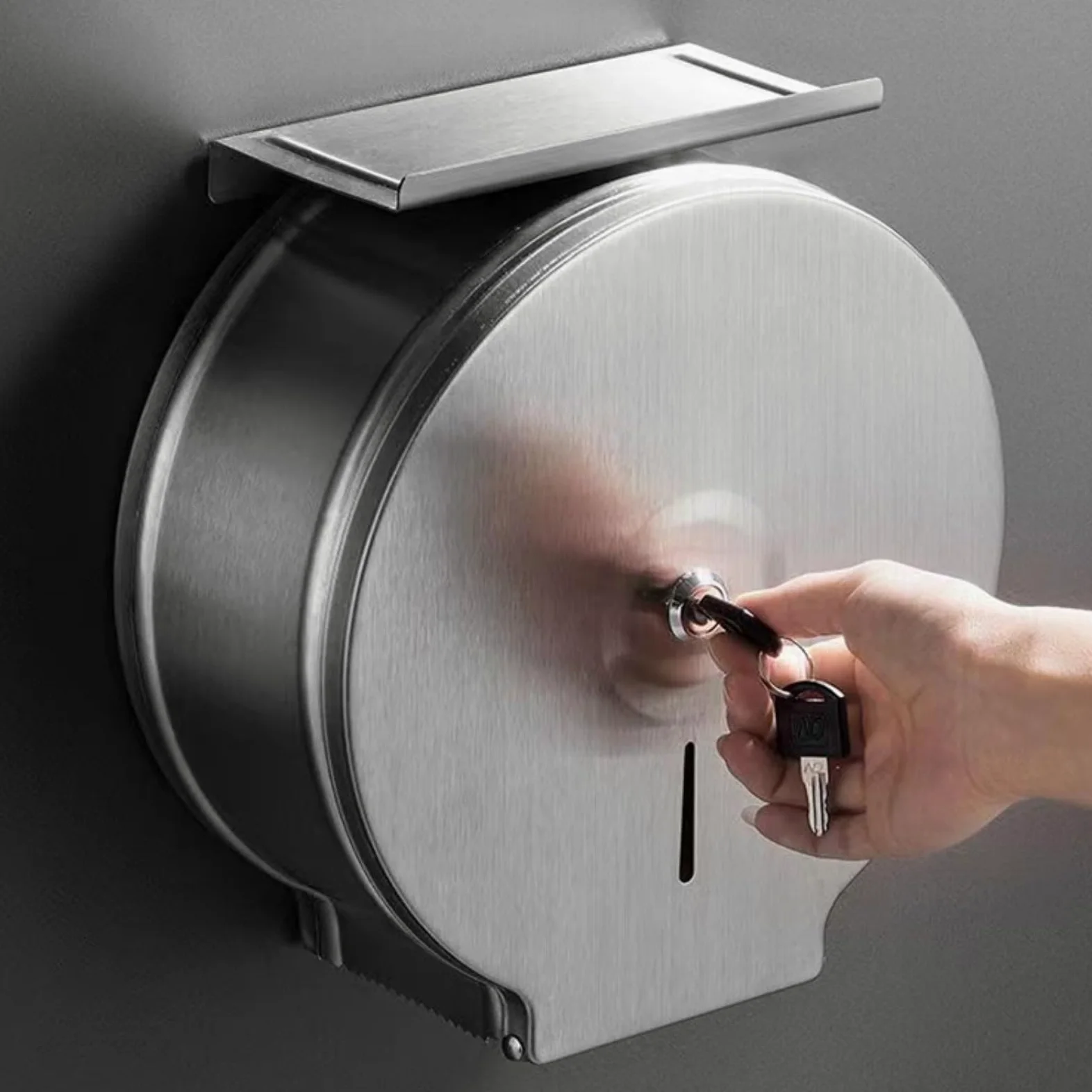 Dispensador de toallas de papel de acero inoxidable para montaje en pared