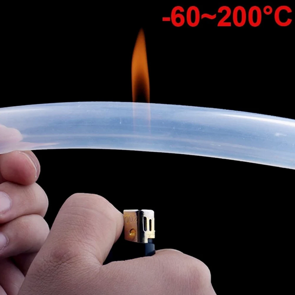 Manguera flexible de caucho de silicona, Manguera de silicona for válvula de drenaje, transparente, insípida, resistente a altas temperaturas, dispensador de agua, bomba peristáltica for uso doméstico