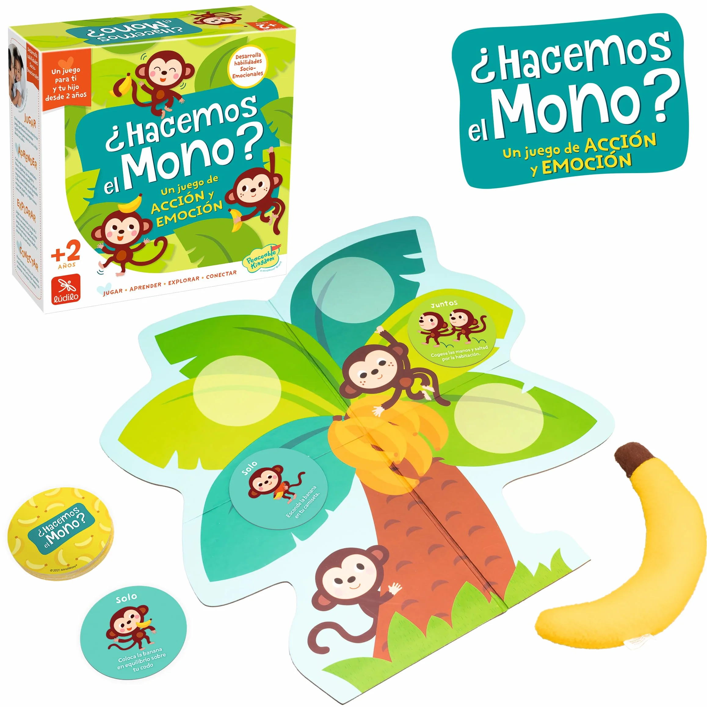 Ludilo ¿Hacemos El Mono? Juego Educativo Niños 2 Años Acción Emoción Regalo Niña