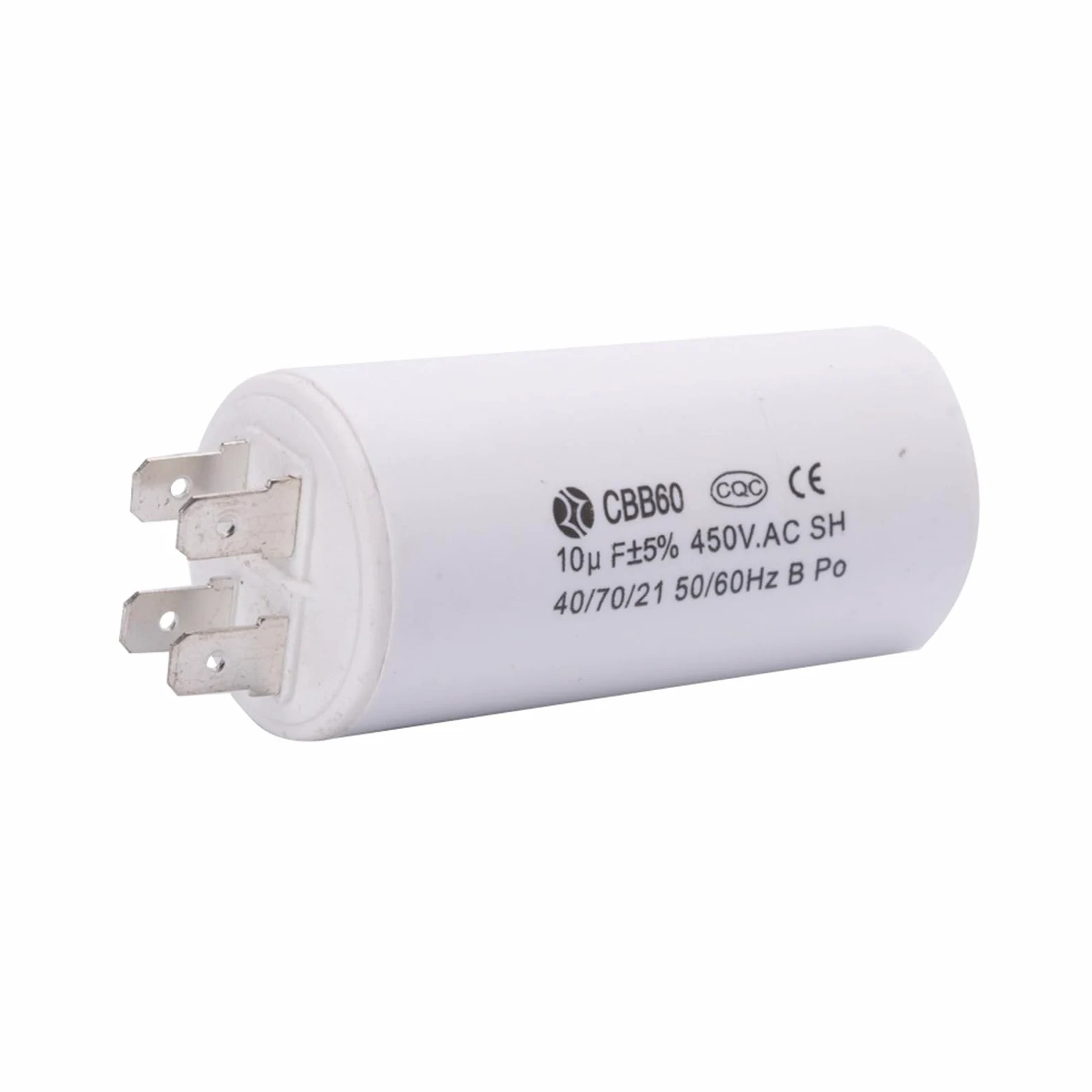Condensador de arranque de motor CBB60 450 V 10 uf, cuatro pines, for condensadores de motor de bomba de agua