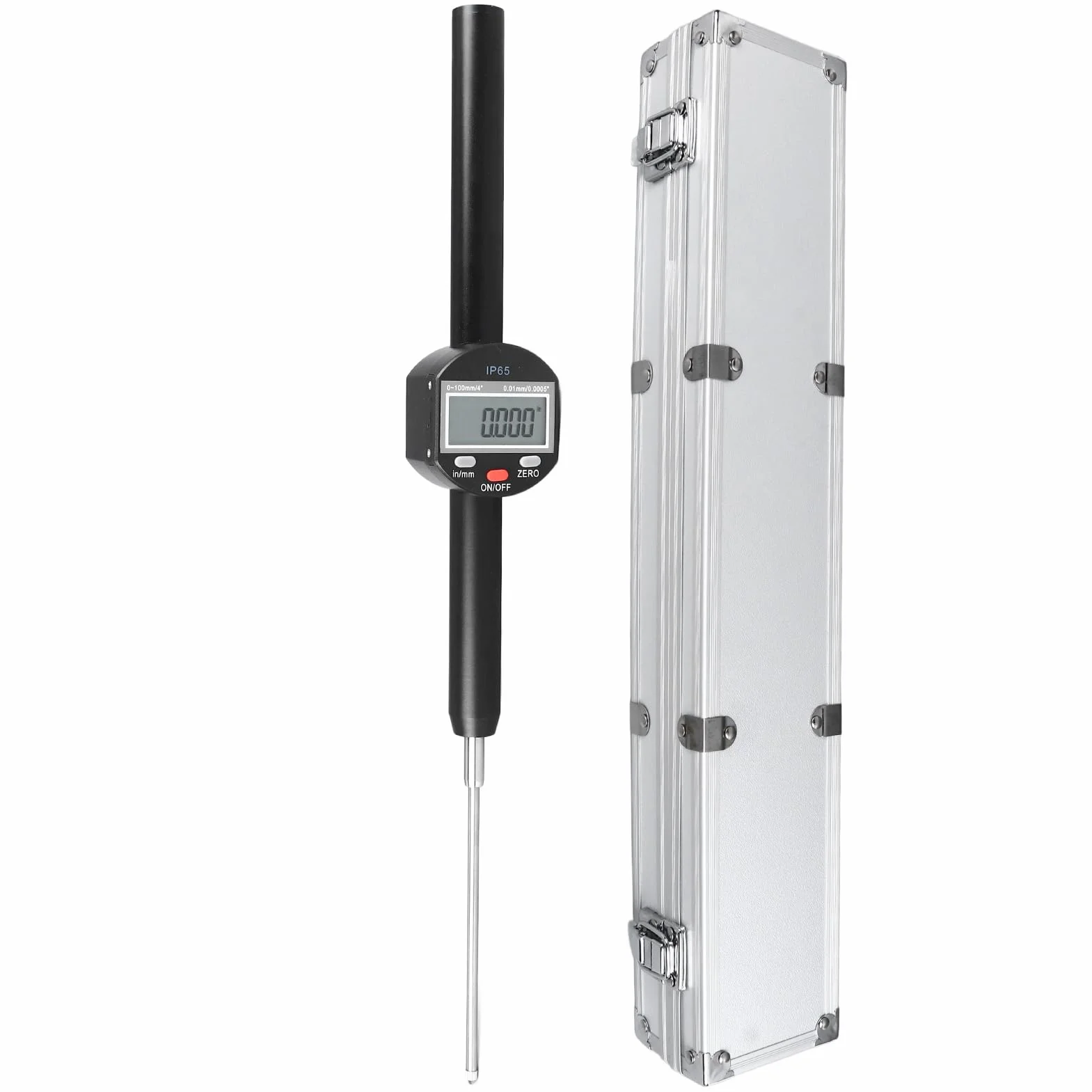 Reloj Comparador Digital, Alta Precisión de 0 a 100 mm Reloj Comparador Digital Electrónico Reloj Comparador Profesional Reloj Comparador IP65 Impermeable con Pantalla Digital