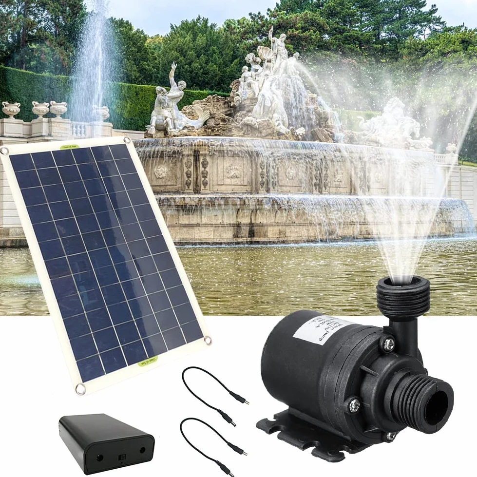 paneles solares, Kit de bomba fuente agua sumergible solar