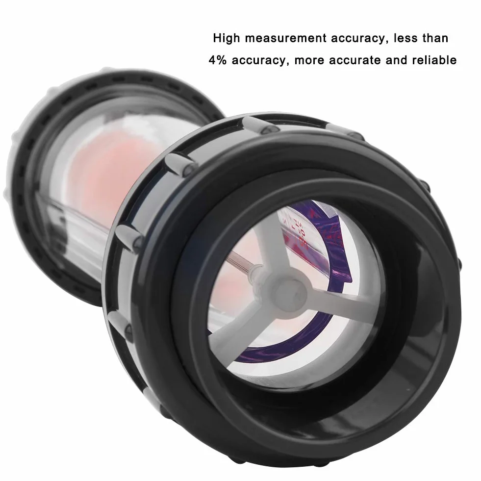 Medidor de Flujo de Agua LZS-50 1-10m³/H Rotómetro Tubo de Plástico