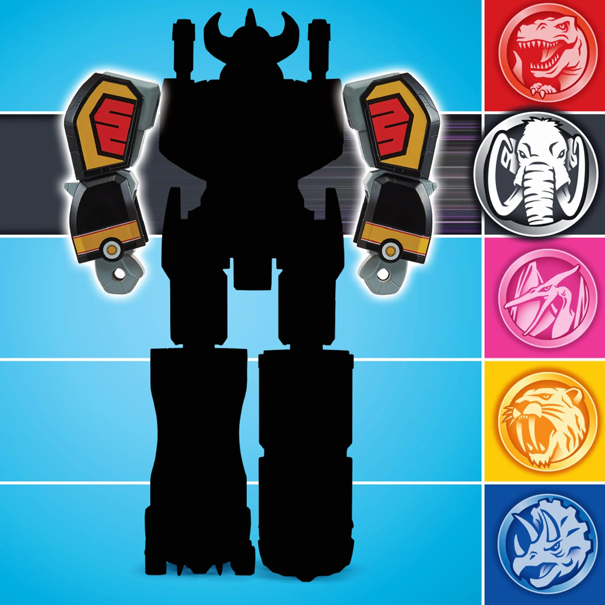 Power Rangers Colección Megazord Mastodon Dinozord Zords Articulado Combinable 20 cm