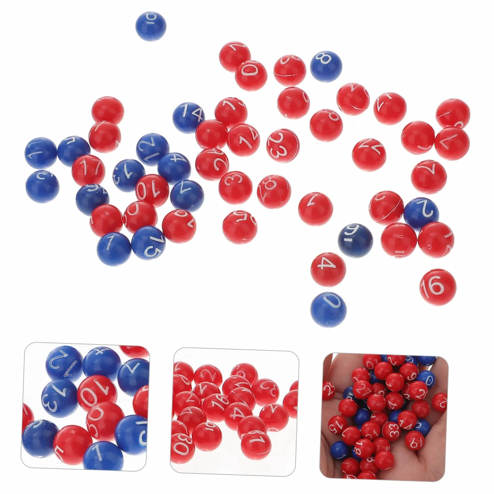 Bolas de Plástico para Bingo Números, Resistentes a Caídas, Ligeras, Juegos de Fiesta