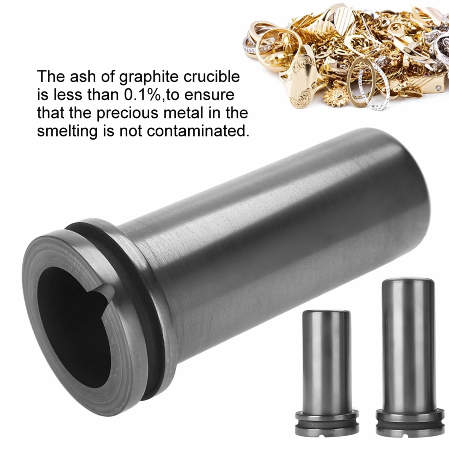 Crisol de grafito de alta pureza molde lingote 3 kg para joyería fundición aluminio latón