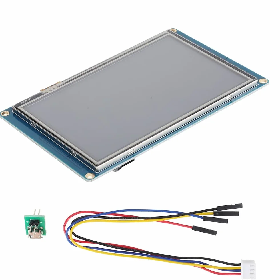 English Nextion 5.0" TFT 800X480 HMI USART UART Módulo de Pantalla táctil LCD en Serie Panel de visualización para Arduino TFT para Raspberry pi