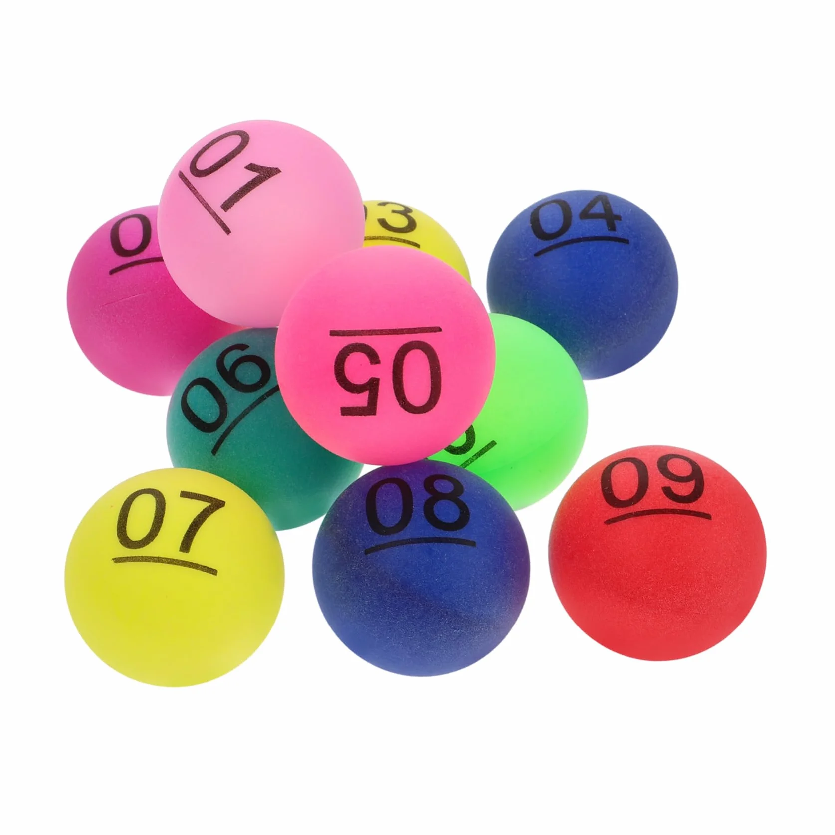 Bolas Numeradas para Sorteos, PP Ligero, 10 Piezas