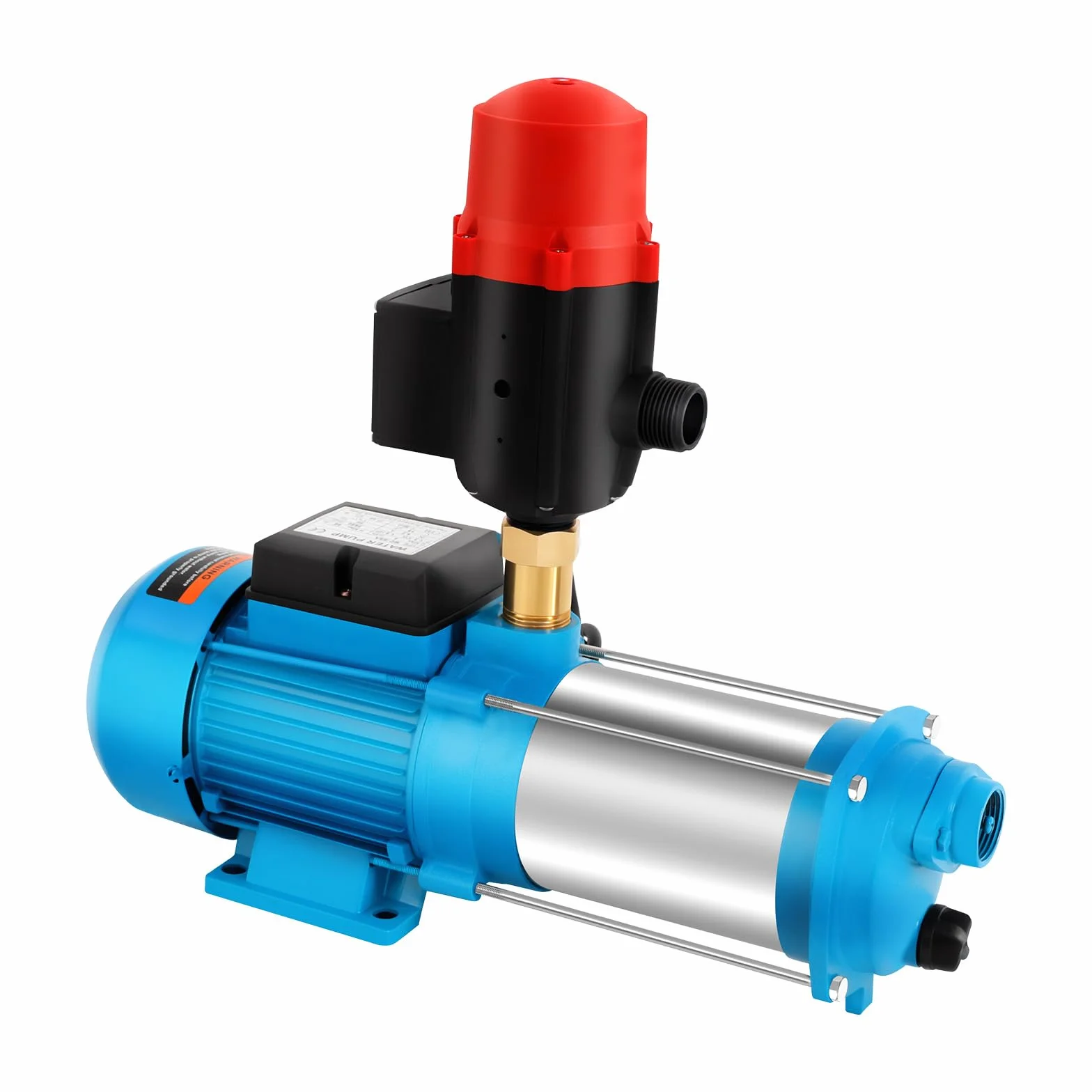 Bomba centrífuga multietapa para jardín, 4000 l/h, 1300 W, bomba de agua, bomba centrífuga, altura de extracción de 98 m, 8,6 bar, presión de succión, altura de 8 m, tornillo de llenado de agua para