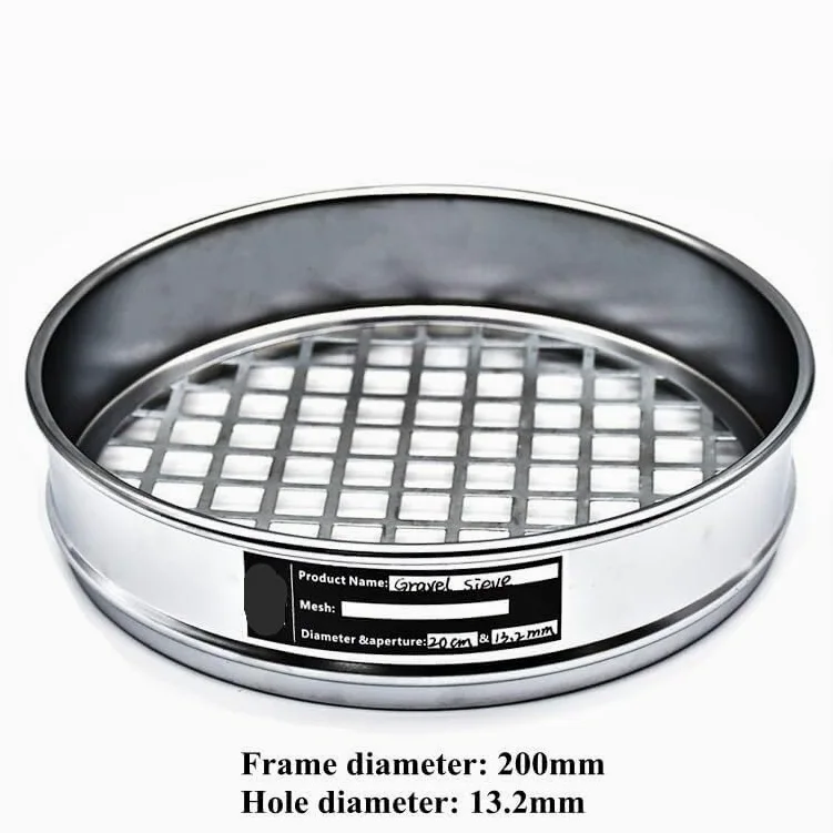 1 tamiz de grava de 20 cm con orificios cuadrados, tamiz de prueba estándar de laboratorio for una separación precisa de materiales (apertura 0,075-90 mm)(53 mm)
